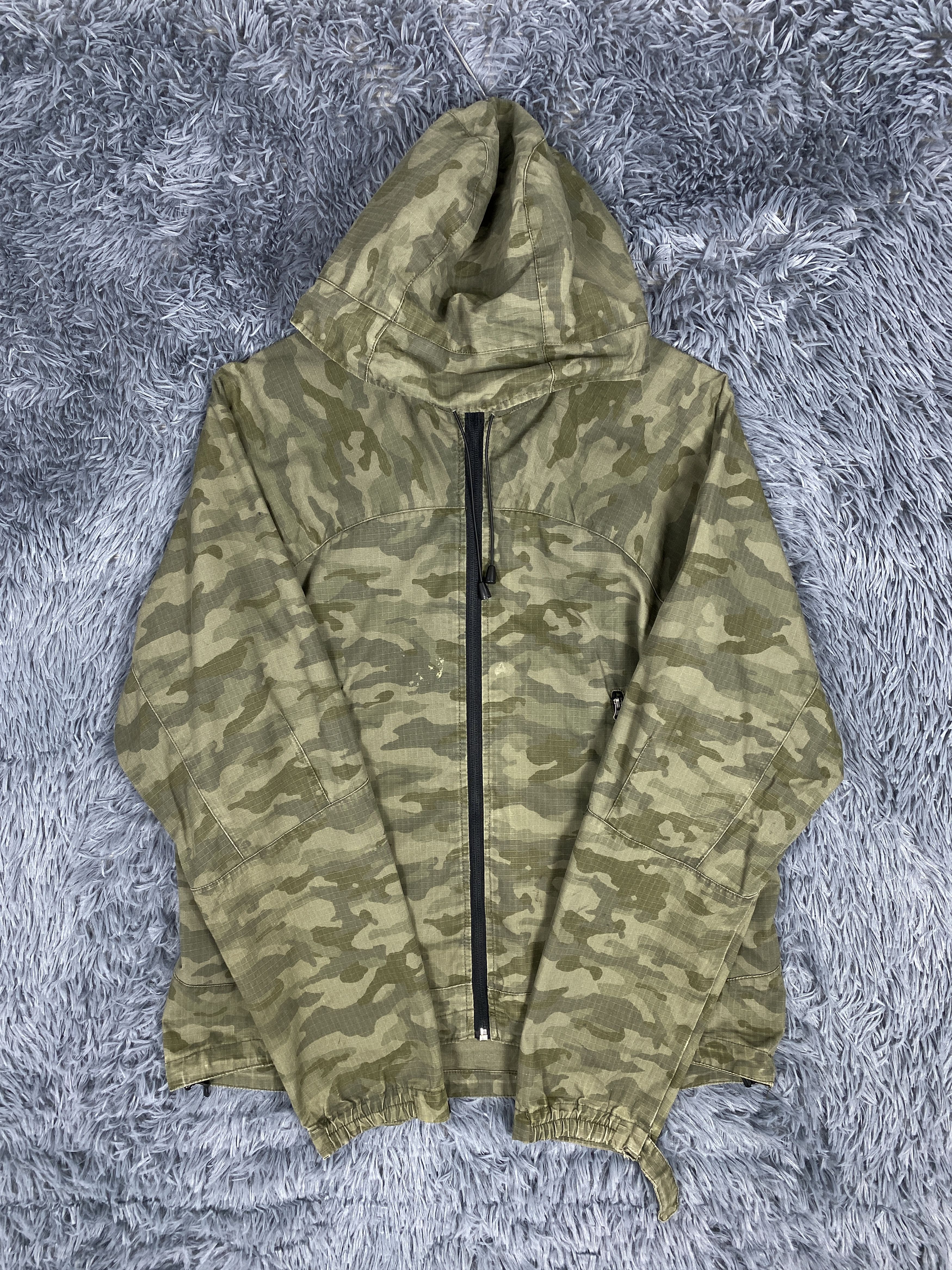 Vintage Vintage Military Camo Hoodie Zip Up Plain Canvas Jacket Size US S / EU 44-46 / 1 - 4 Thumbnail