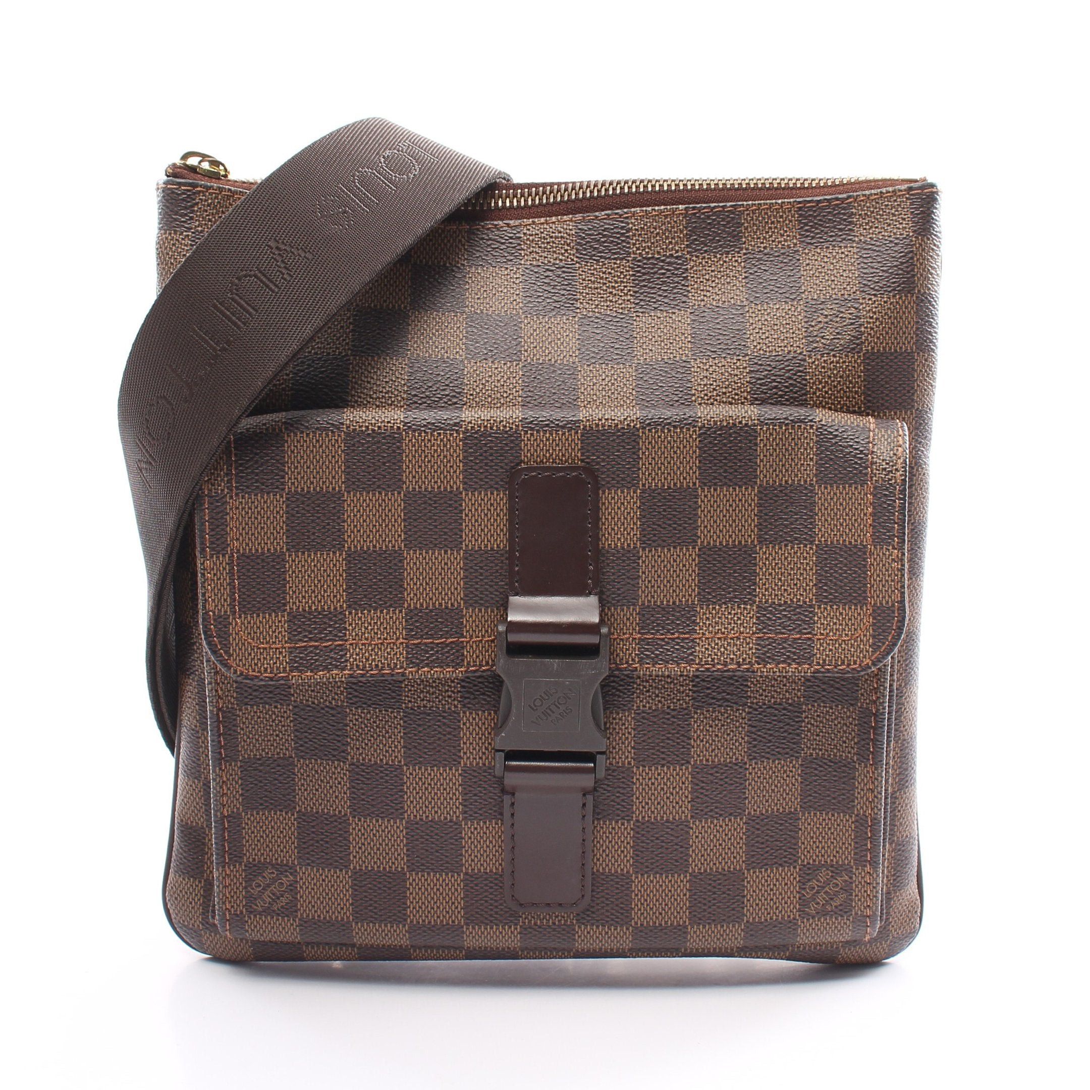 Louis Vuitton Louis Vuitton Pochette Melville Damier Ebene Shoulder Bag Leather Brown Size ONE SIZE - 1 Thumbnail