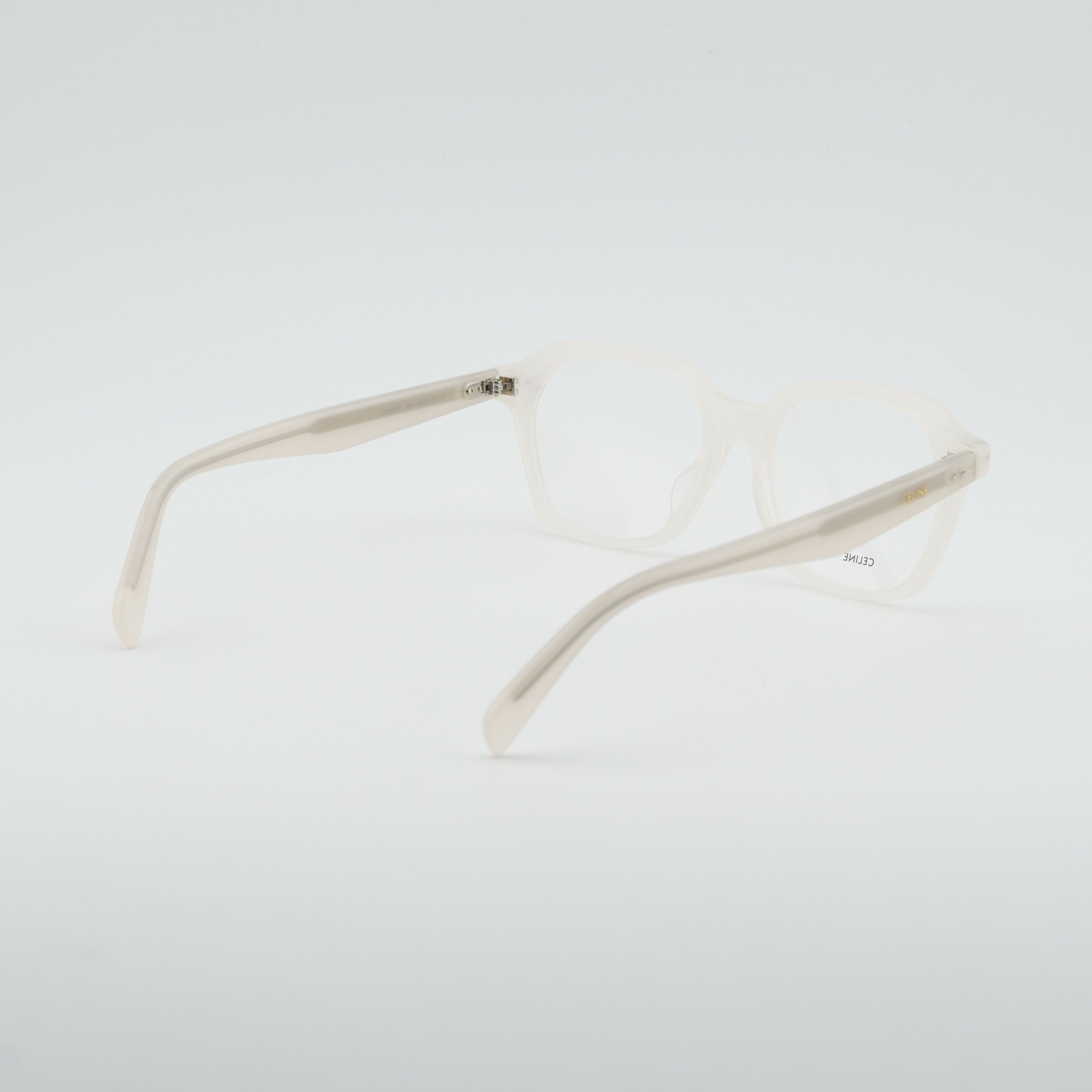Celine Celine CL50127I 025 Eyeglasses Ivory 52mm Square Frame Size ONE SIZE - 3 Thumbnail