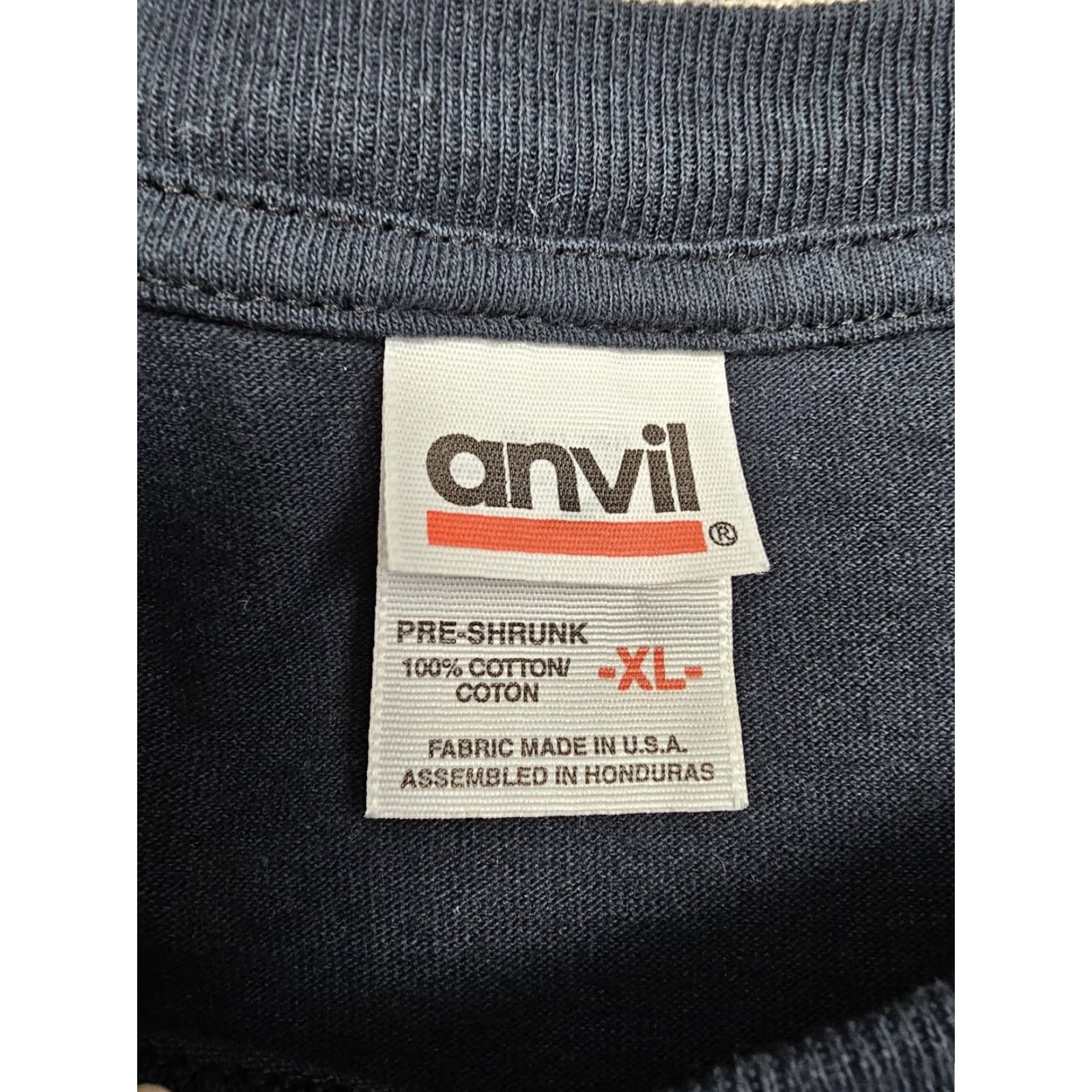 Anvil VINTAGE Kokopelli Shirt Mens XL Navy Blue Southwestern Graphic Tee Feather Size US XL / EU 56 / 4 - 3 Thumbnail