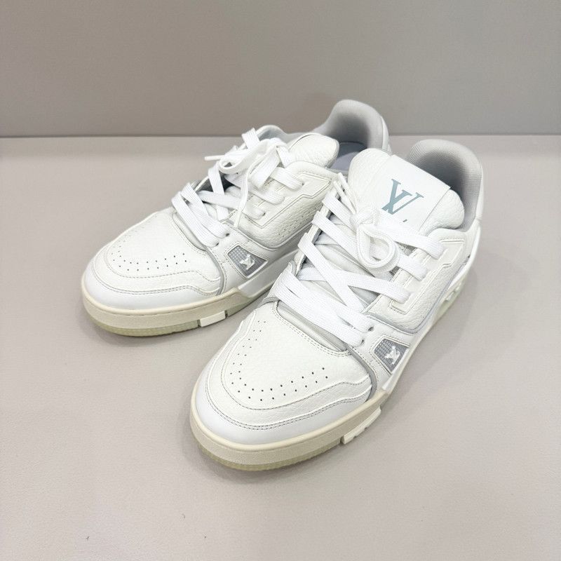 Louis Vuitton Louis Vuitton White Leather Trainer Sneakers for All -2508 Size US 7.5 / EU 40-41 - 2 Thumbnail