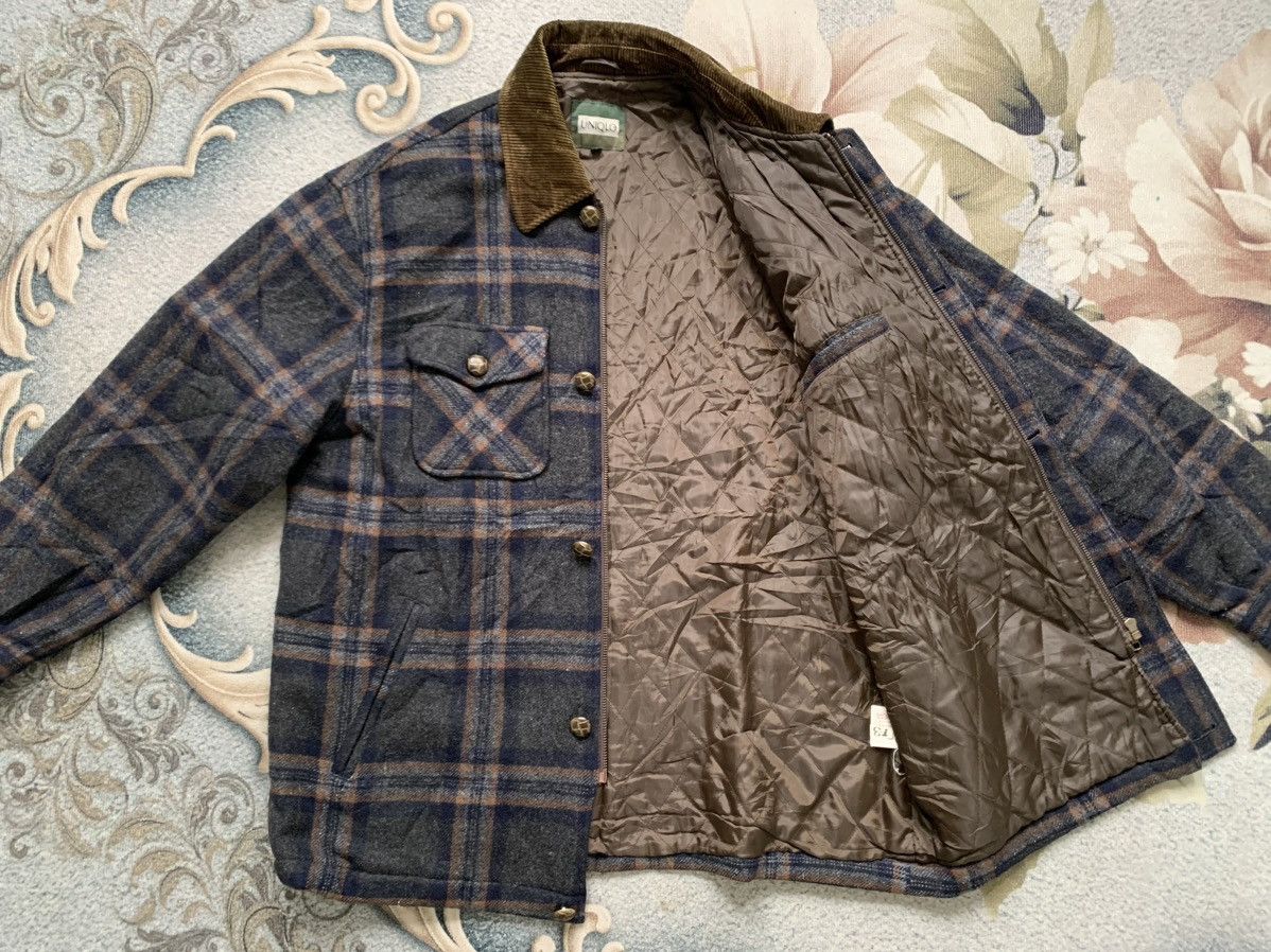 Uniqlo Nice Checkered Style Uniqlo Wool Jacket Quilted Inner Size US L / EU 52-54 / 3 - 4 Thumbnail