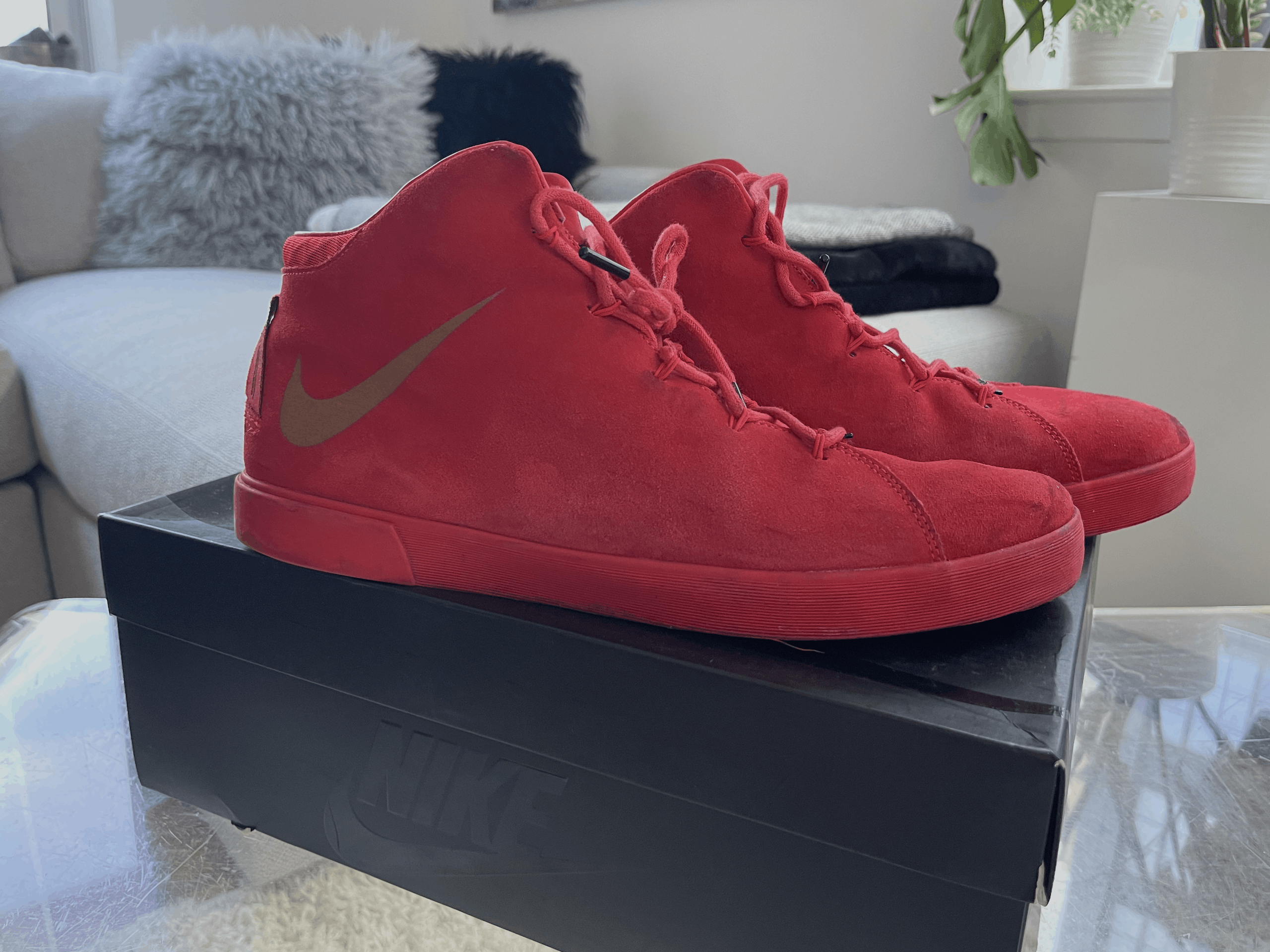 Nike Nike Lebron XII NSW Lifestyle QS (Red) Size US 13 / EU 46 - 3 Thumbnail