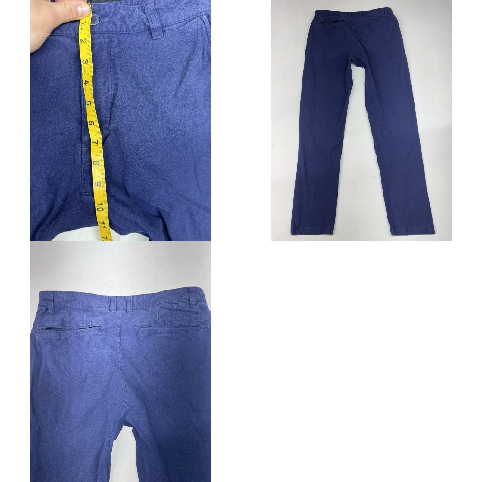 Rhone Rhone Nano Projects Performance TECH Chino Pants Mens 31x31 Blue Regular Straight Zip Pockets Breathable 2020s Size US 31 - 8 Thumbnail