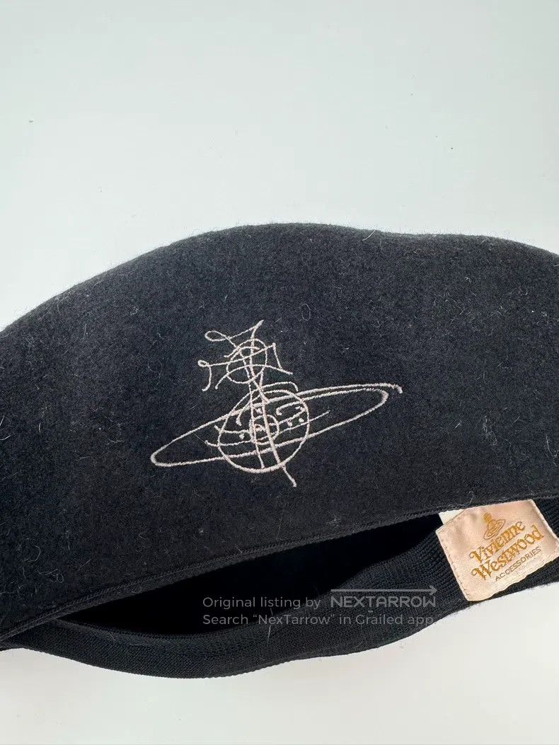 Vivienne Westwood Vivienne Westwood Saturn Logo Beret Size ONE SIZE - 4 Thumbnail