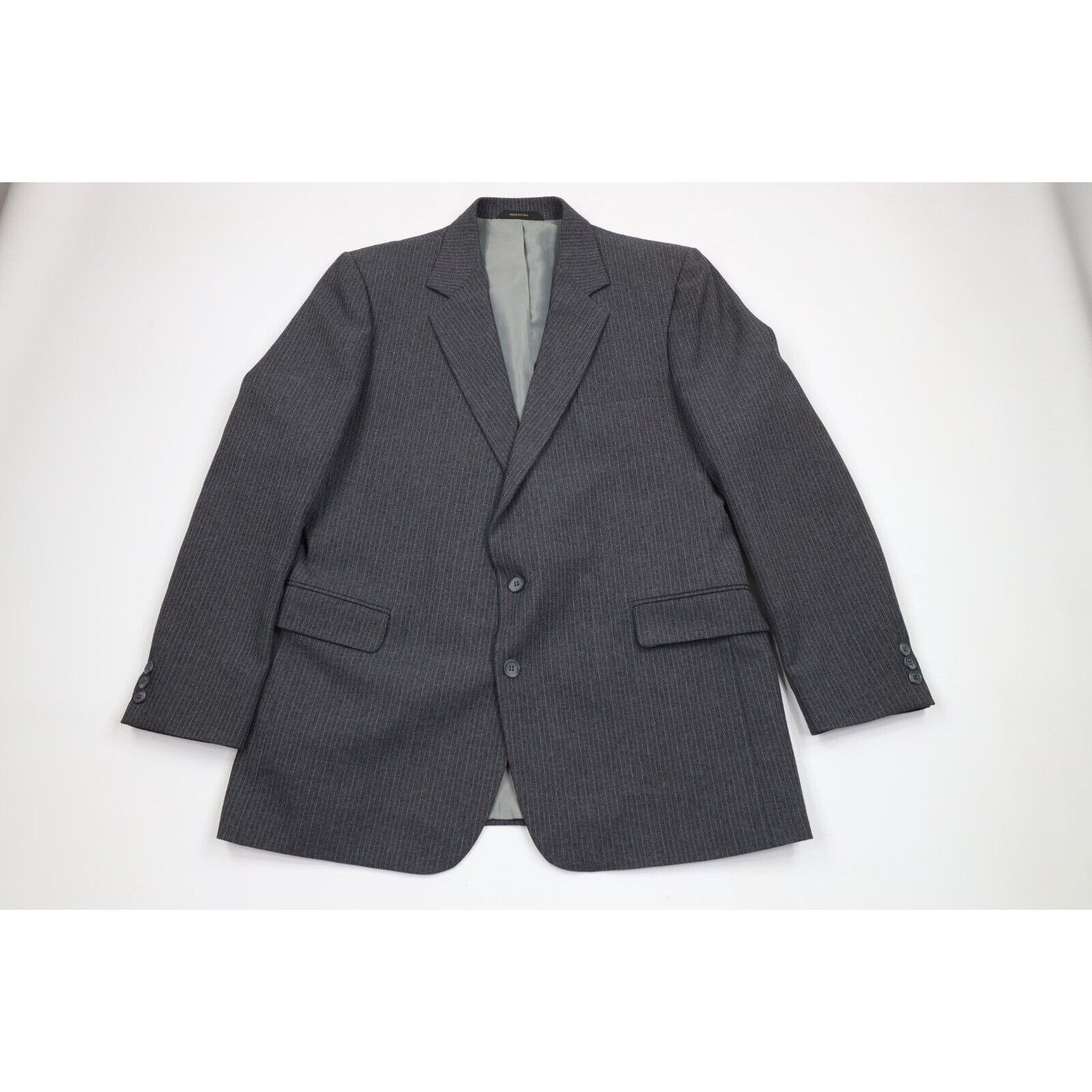 Vintage Vintage 70s Streetwear Wool Striped 2 Piece Wedding Suit Size 42R - 2 Thumbnail