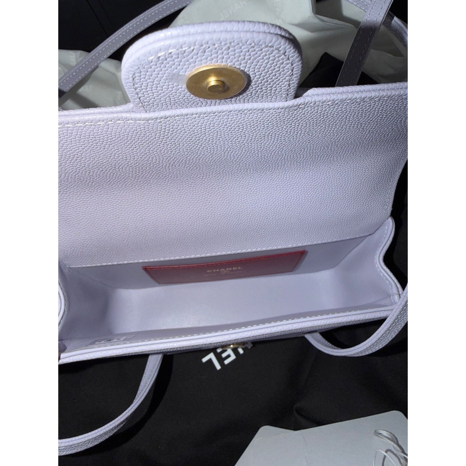 Chanel Chanel 26S Preppy Coco Mini Purple Caviar Leather Gold CC Lg Size ONE SIZE - 21 Thumbnail