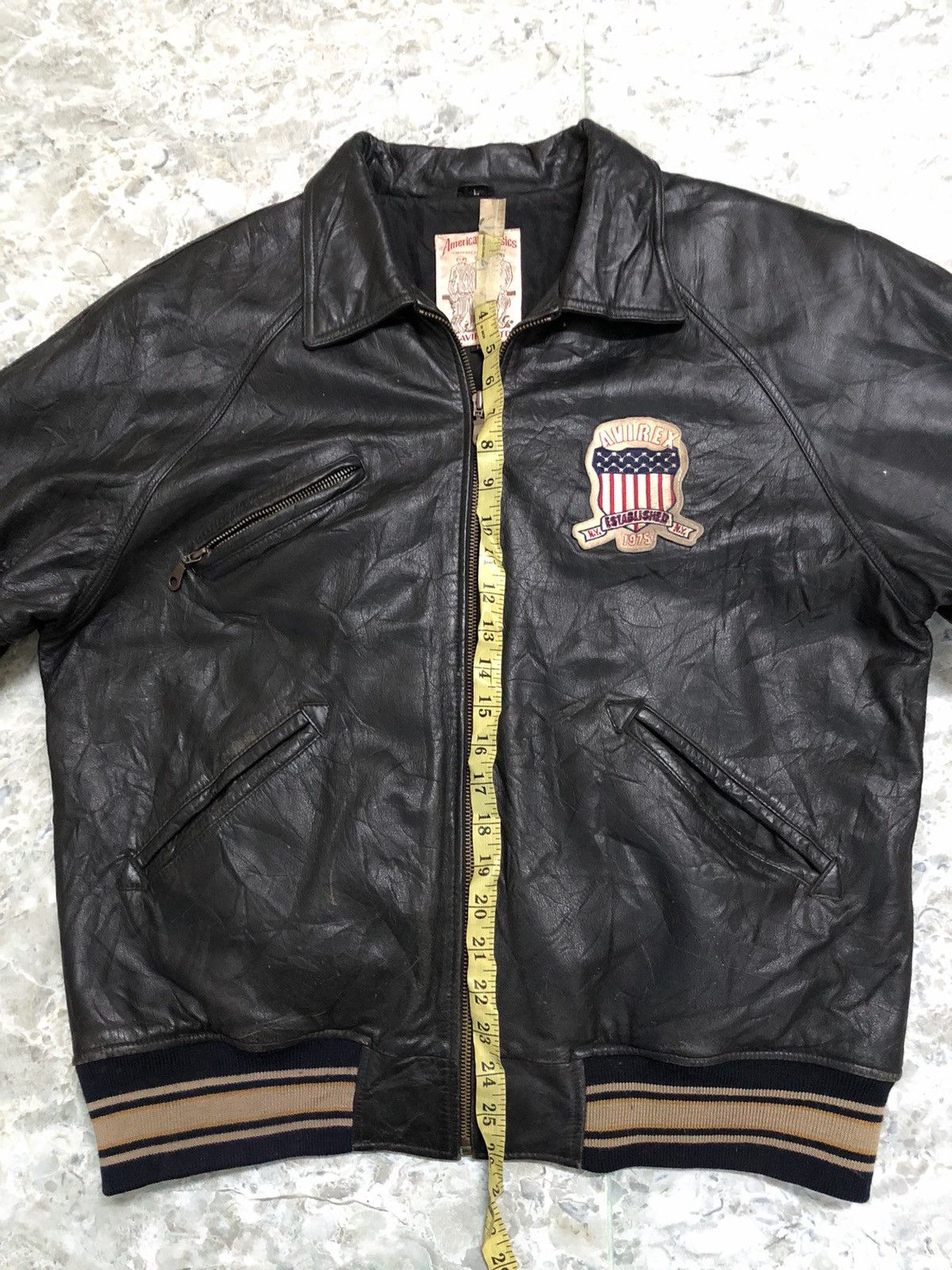 Avirex × Rap Tees 🔥 RARE VINTAGE ICON AVIREX VARSITY LEATHER JACKET Size US L / EU 52-54 / 3 - 19 Thumbnail