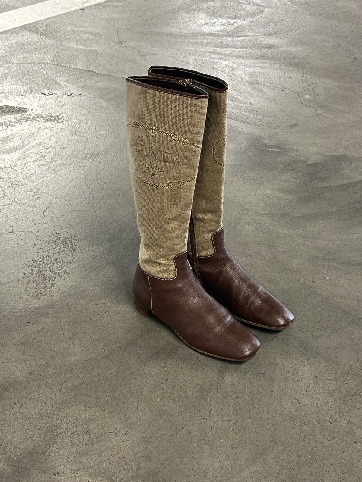 Prada Prada 90s Leather riding boots Size US 7 / IT 37 - 4 Thumbnail