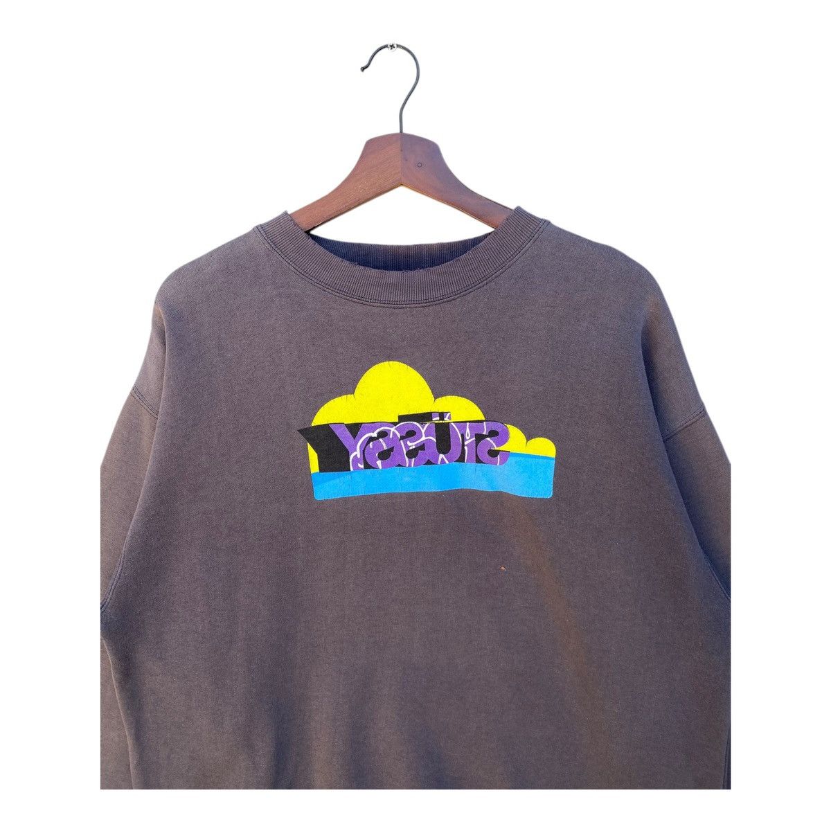 Stussy × Vintage Vintage Stussy Spellout Pullover Jumper Crewneck Made In USA Size US M / EU 48-50 / 2 - 2 Thumbnail