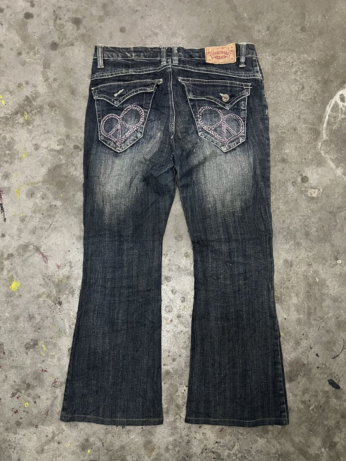 Designer × Japanese Brand × Vintage FLARED🔥UNKNOWN DISTRESSED DENIM PANT Size US 34 / EU 50 - 7 Thumbnail