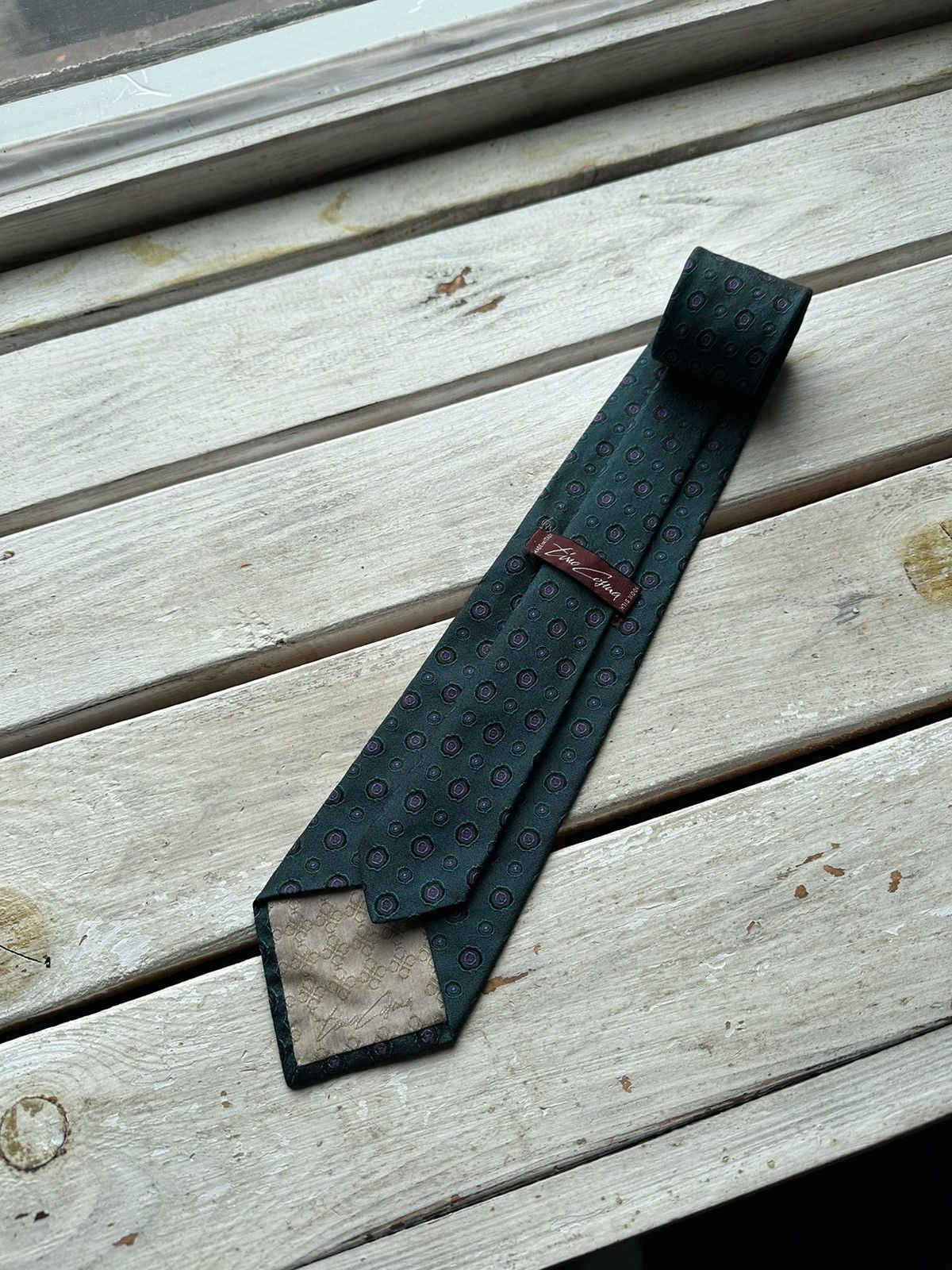 Vintage 🚨TINO COSMA VINTAGE 90s silk TIE RARE LUXURY OLD MONEY Size ONE SIZE - 1 Thumbnail