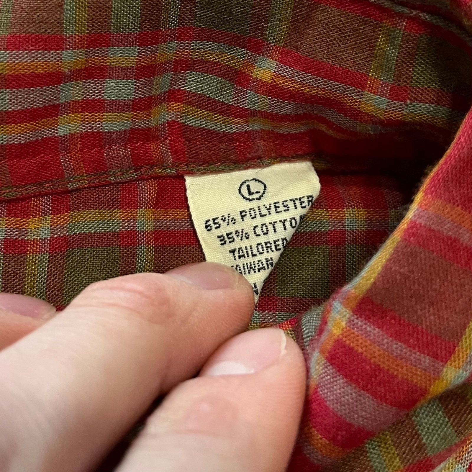 L.L. Bean LL Bean Red and Brown Plaid Longsleeve Button Up Large Size US L / EU 52-54 / 3 - 3 Thumbnail