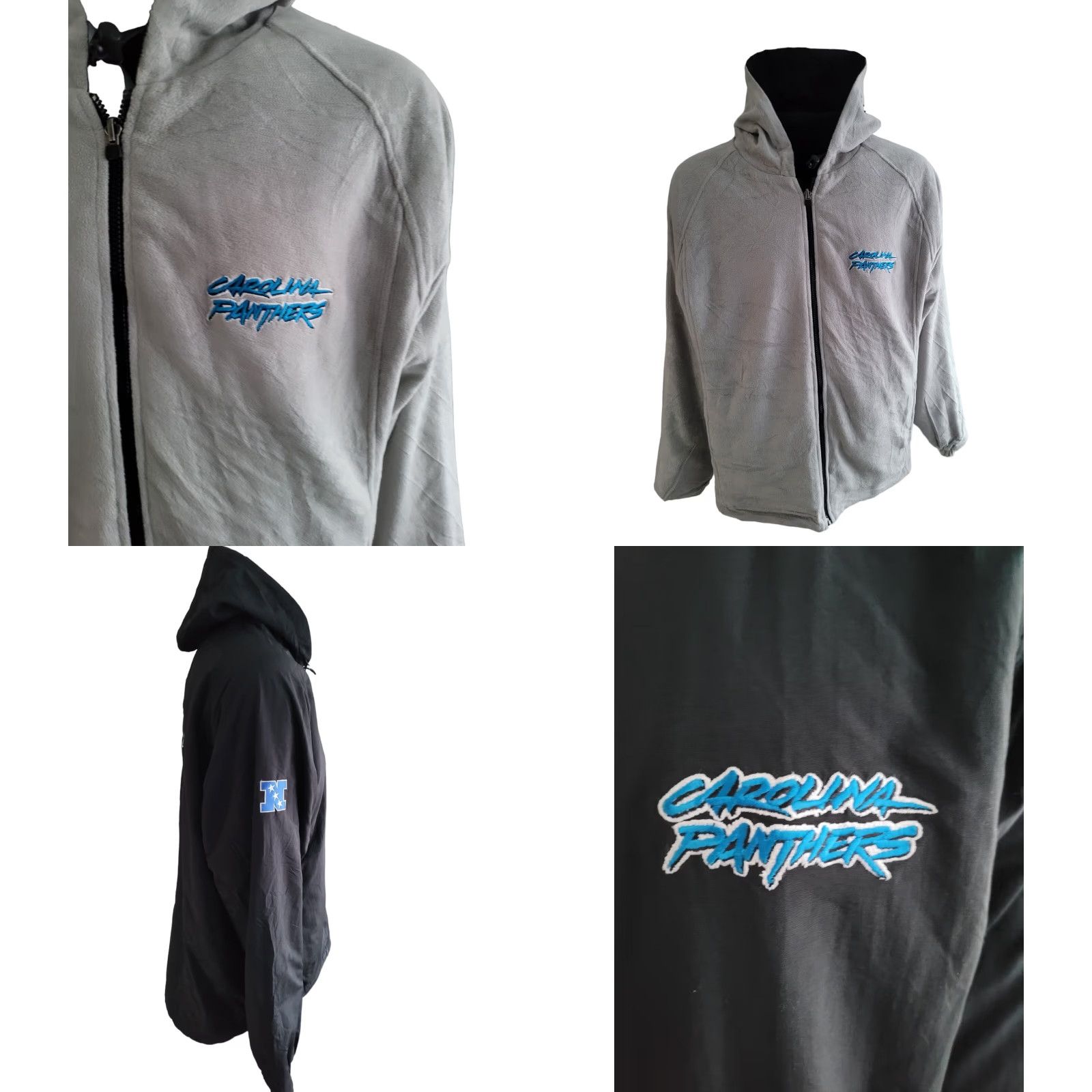 NFL NFL Jacket Reversible L Men Black Sports NFL Panthers Reversible Jacket - L Mens Size US 33 - 8 Thumbnail