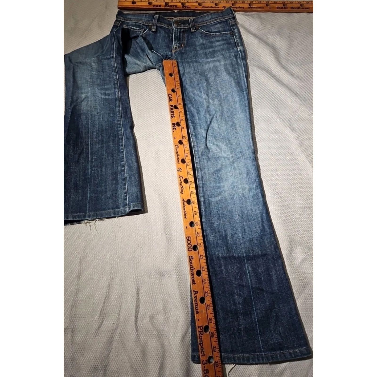 Citizens Of Humanity Citizens of Humanity Jeans Womens 26 Dark Wash Low Waist Flare Zip Button Size 26" / US 2 / IT 38 - 7 Thumbnail