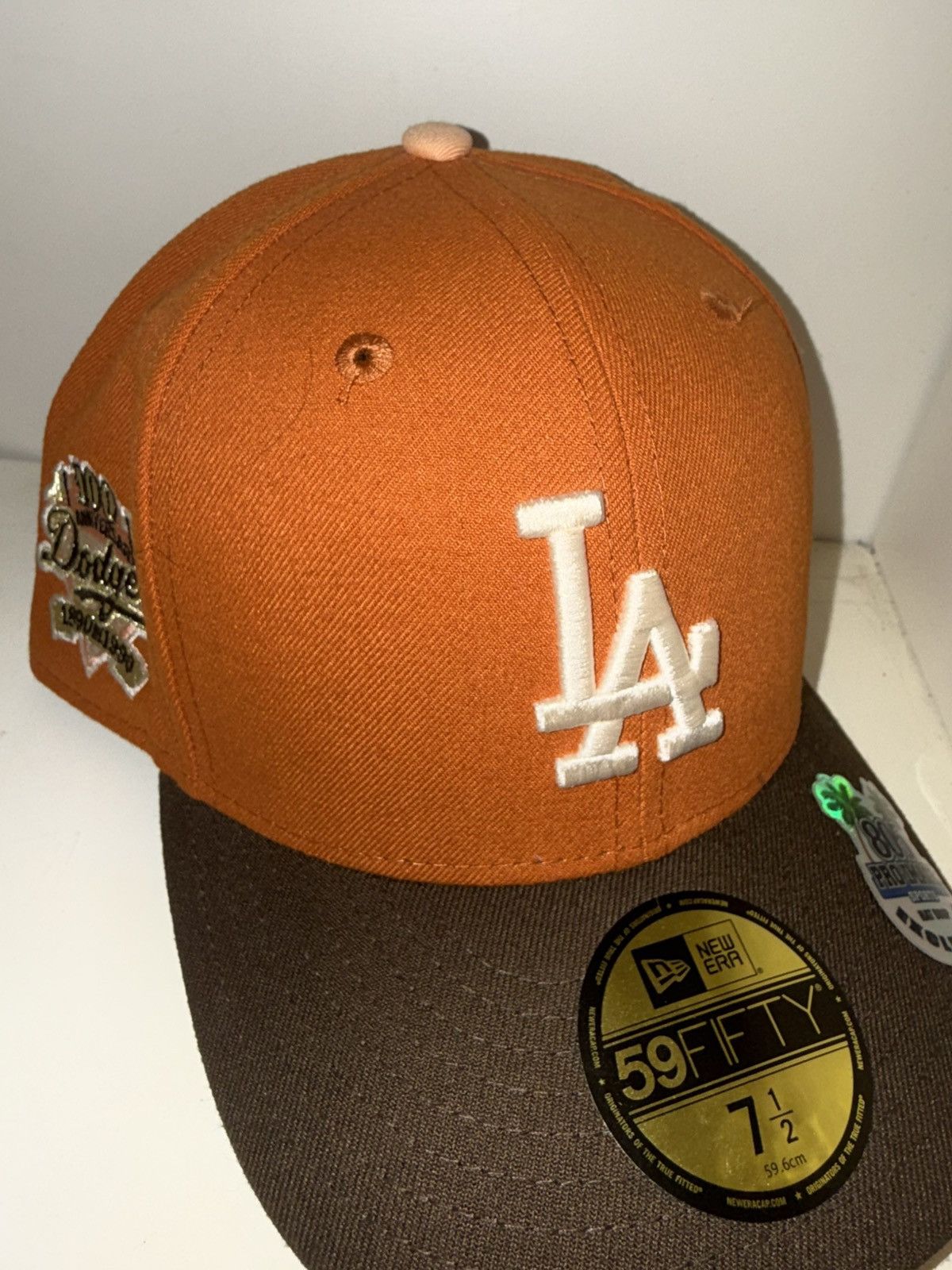 New Era LA Dodgers 100th Anniversary FITTED (Camp fire) 7 1/2 Size ONE SIZE - 3 Thumbnail