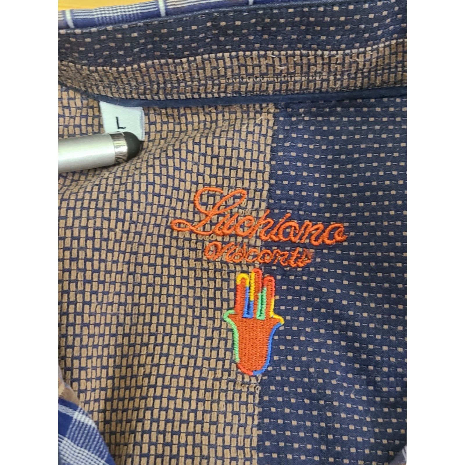 Luchiano Visconti Luchiano Visconti Shirt Long Sleeve Button-Up Plaid Brown Blue Mens L Regular Multicolor Modern Classic Mens Size US L / EU 52-54 / 3 - 4 Thumbnail