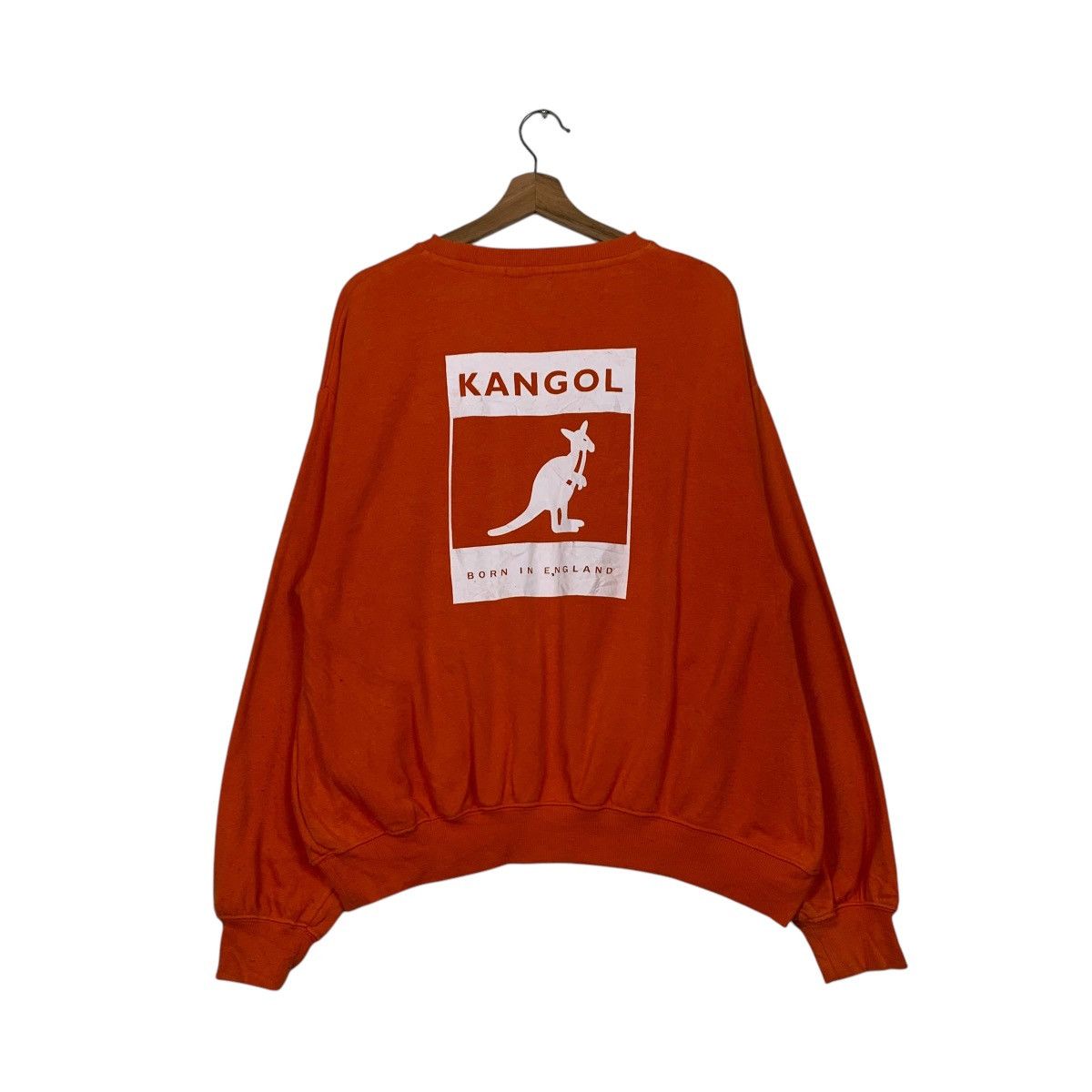 Kangol KANGOL Big Logo Orange Crewneck Sweatshirt #1554-C70 Size US L / EU 52-54 / 3 - 1 Thumbnail