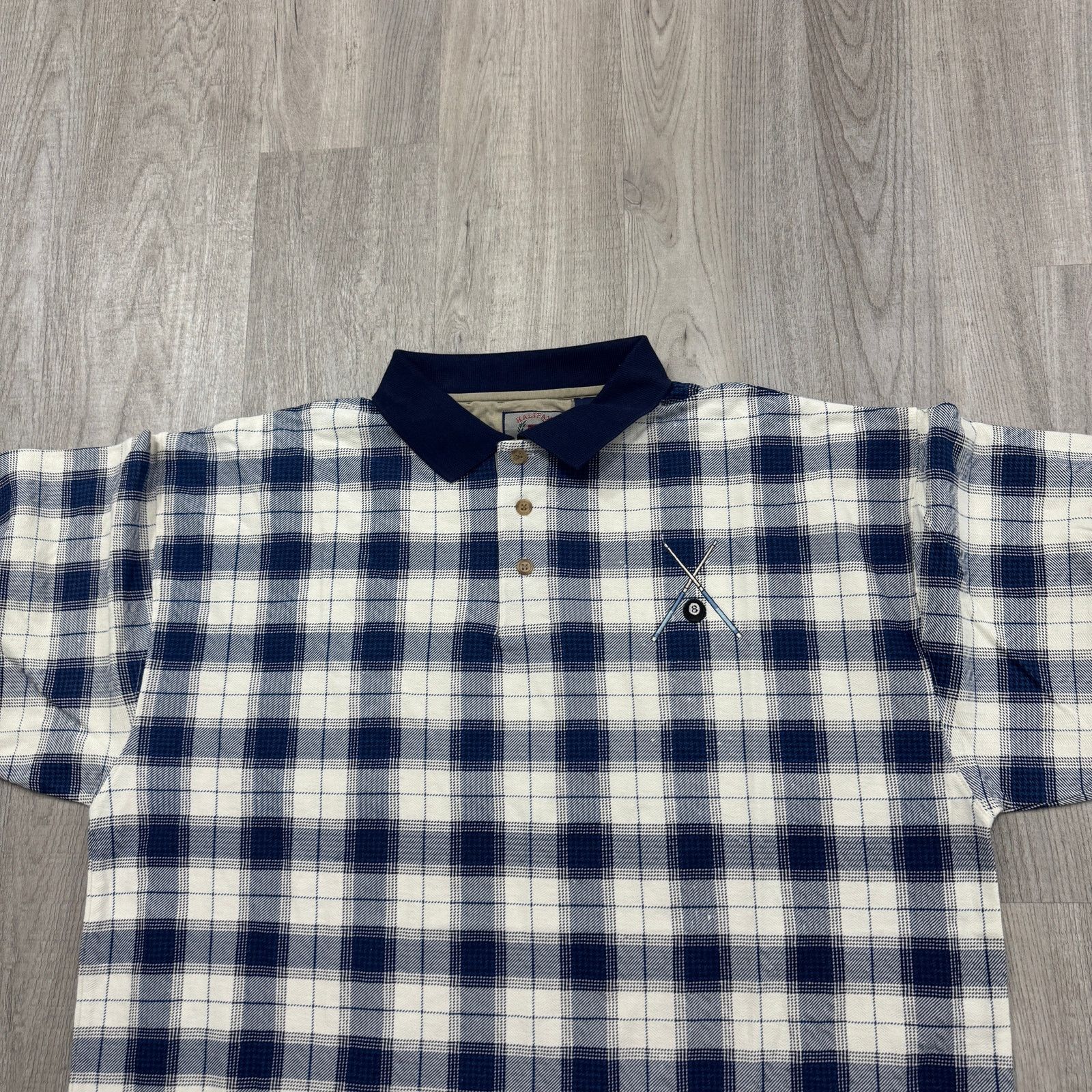 Vintage Vintage Halifax Outfitters Pool Billiards Polo Shirt XL 90s Size US XL / EU 56 / 4 - 3 Thumbnail