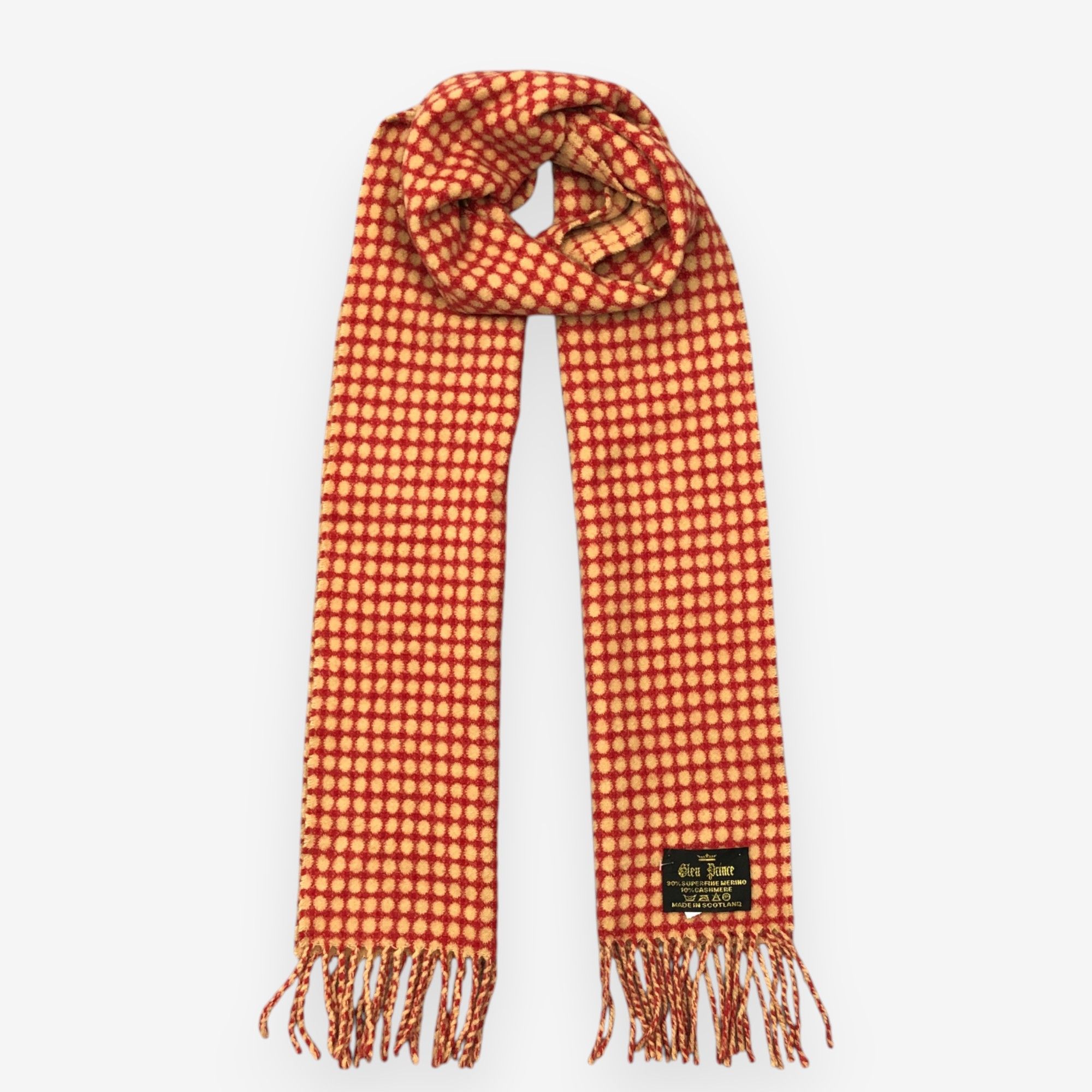 Japanese Brand Vintage Glen Prince Scarf Muffler Wool Dot Winter Scarves Size ONE SIZE - 1 Thumbnail