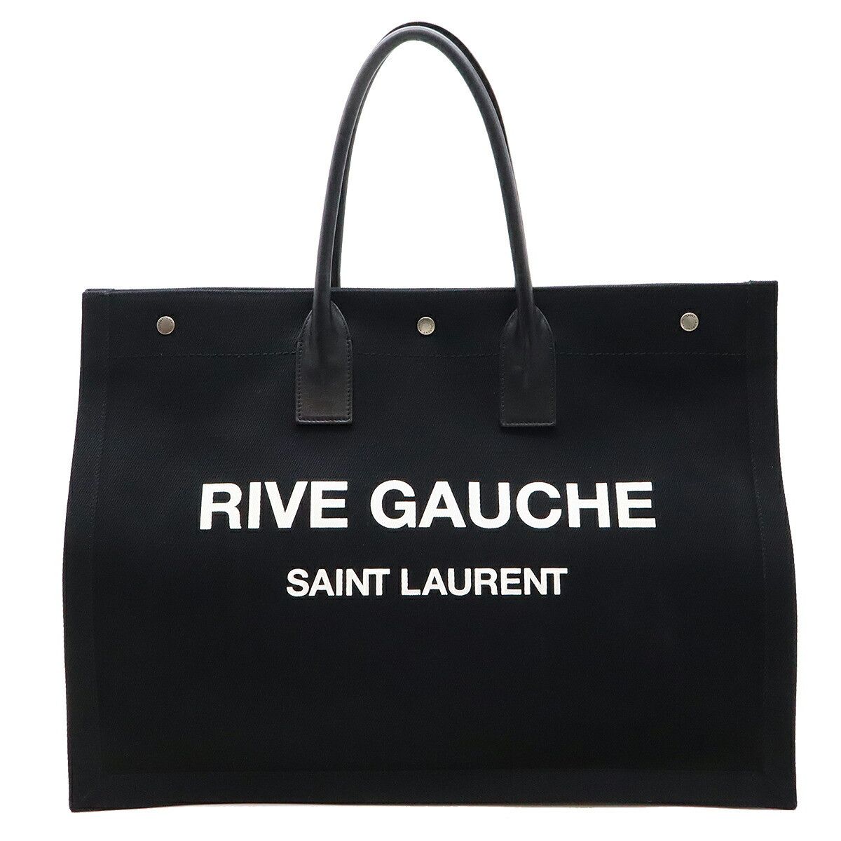 YVES Saint Laurent Canvas/leather Rive Gauche Noe Tote Bag 509415 Canvas Tote Bag 509415 in Black, Women's