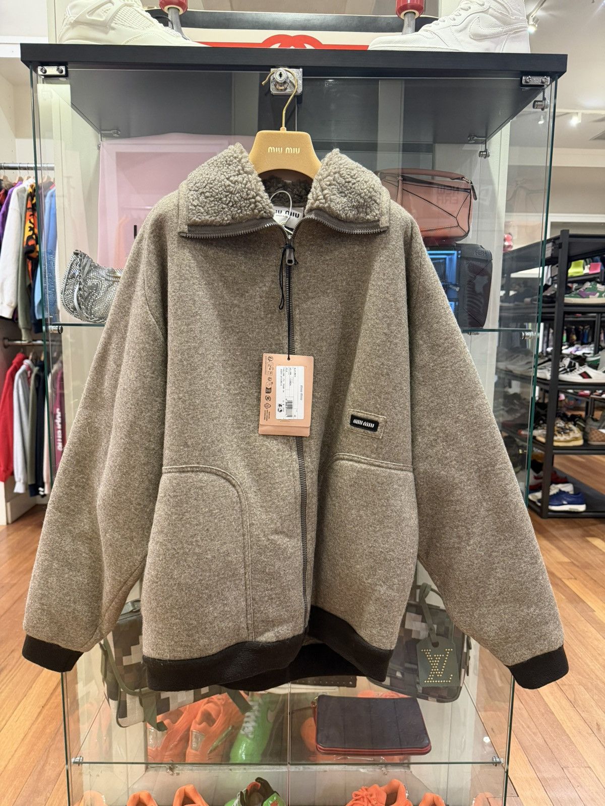 Miu Miu Miu Miu Fleece Full Zip Blouson Size US L / EU 52-54 / 3 - 1 Thumbnail