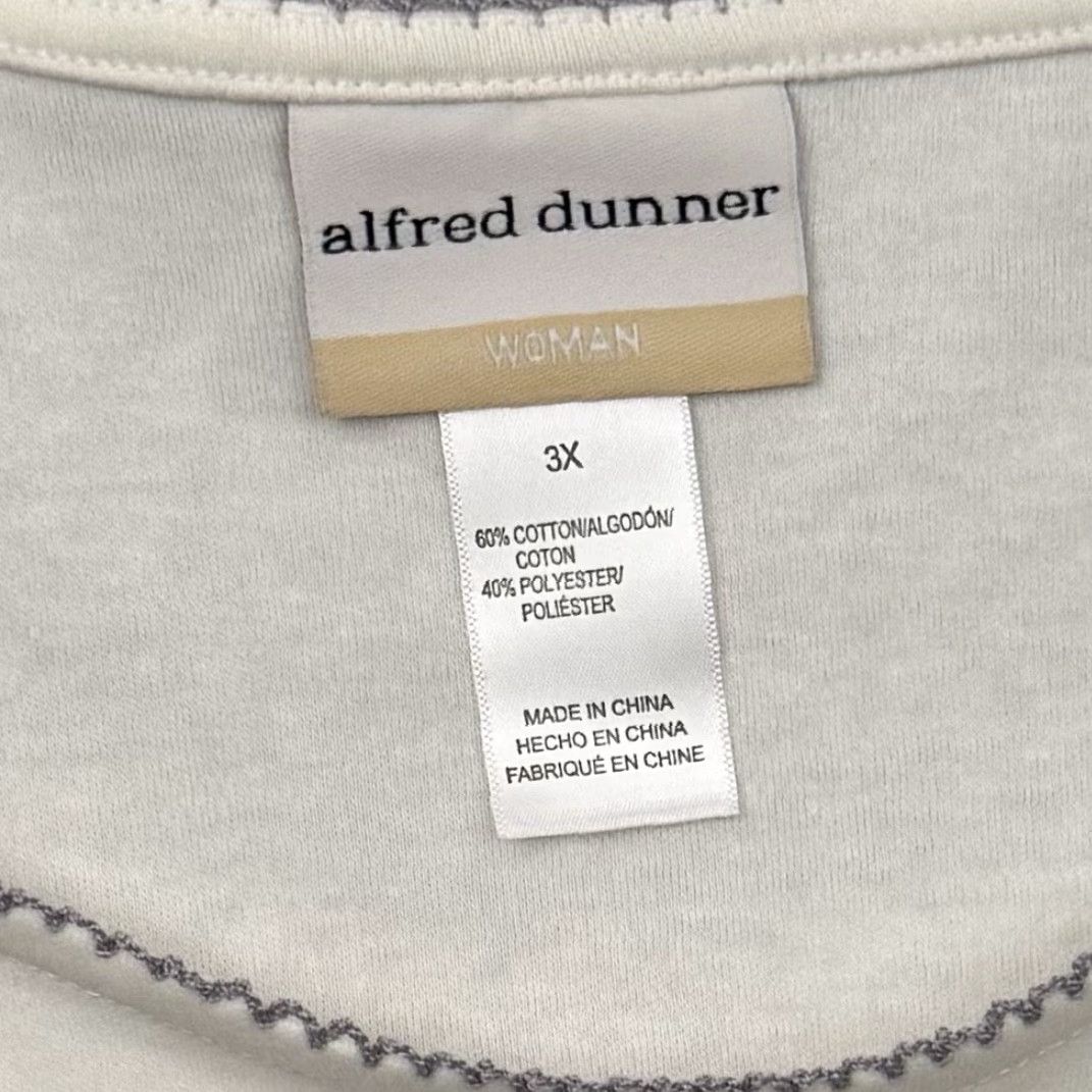Vintage VINTAGE Alfred Dunner Top Womens 3X Plus Embellished Rhinestones Lagenlook Y2K Casual Blouse White Womens Size XXL / US 16-18 / IT 52-54 - 6 Thumbnail