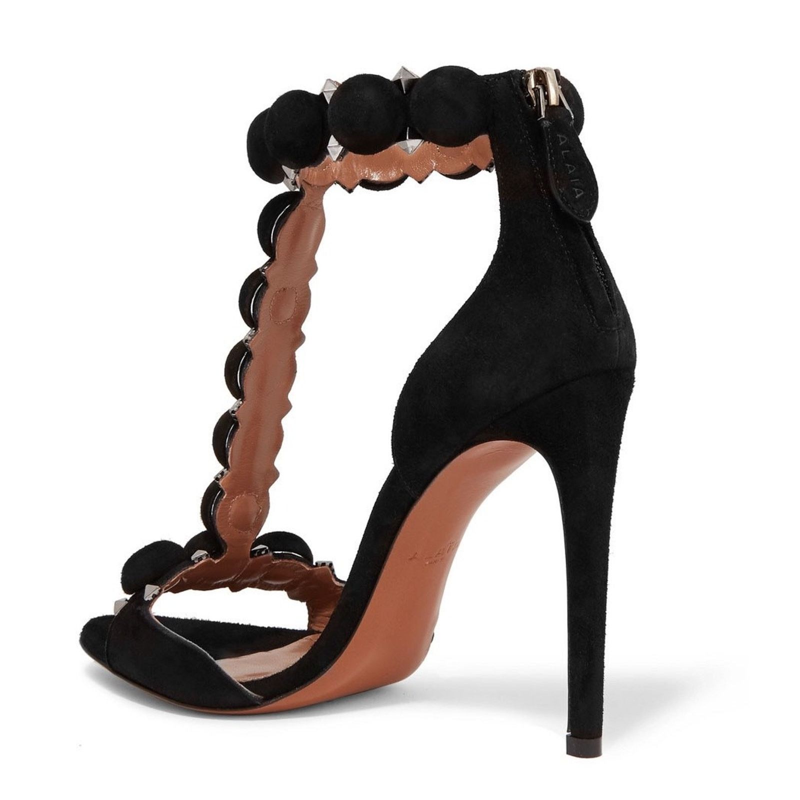 Alaia Alaia Bombe 110mm Black Suede Ankle T Strap Sandal 39.5 Size US 9.5 / IT 39.5 - 12 Thumbnail
