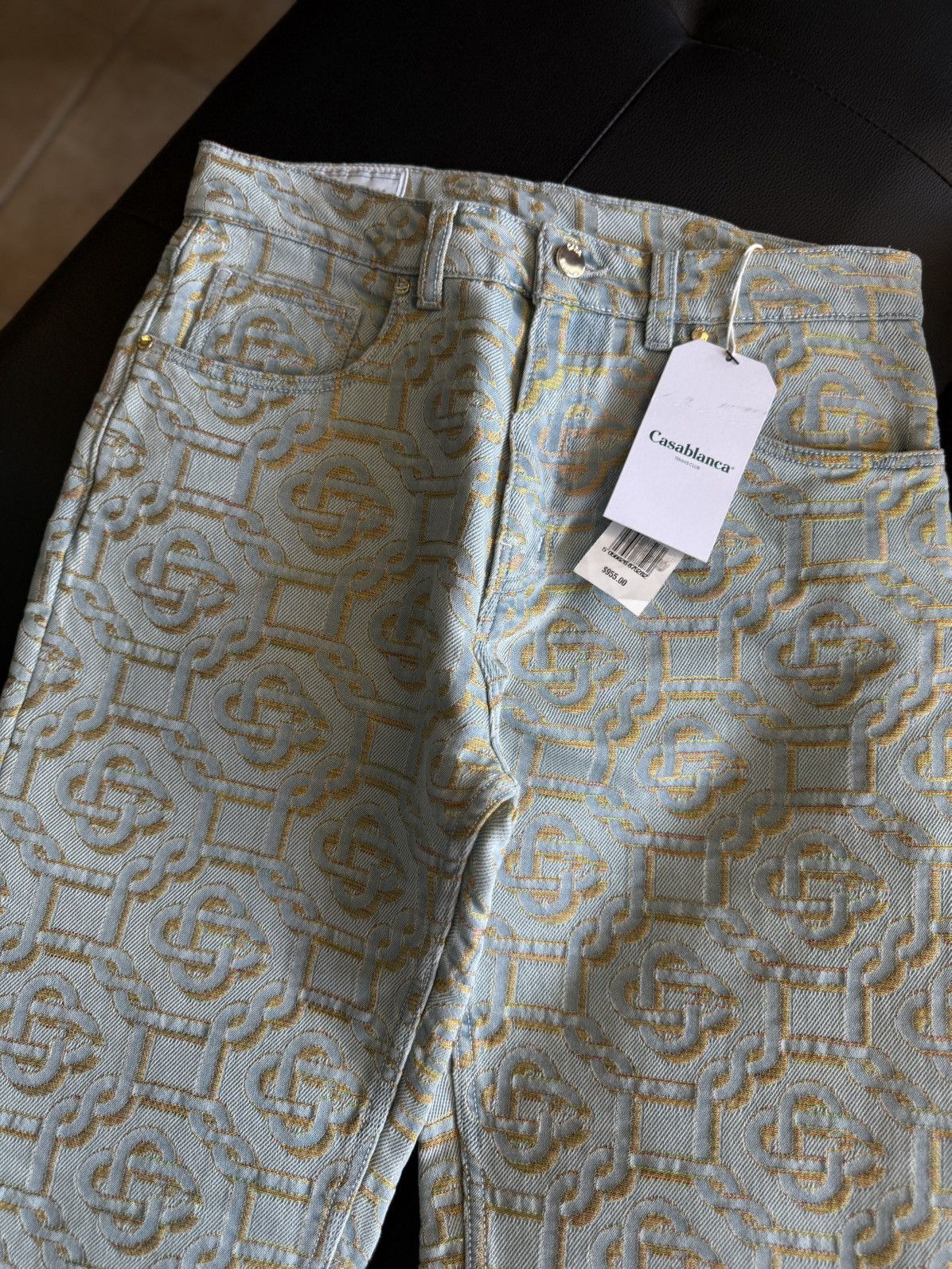 Casablanca Casablanca Jeans Size 30 Monogram Print Straight-leg $950 Size US 30 / EU 46 - 6 Thumbnail