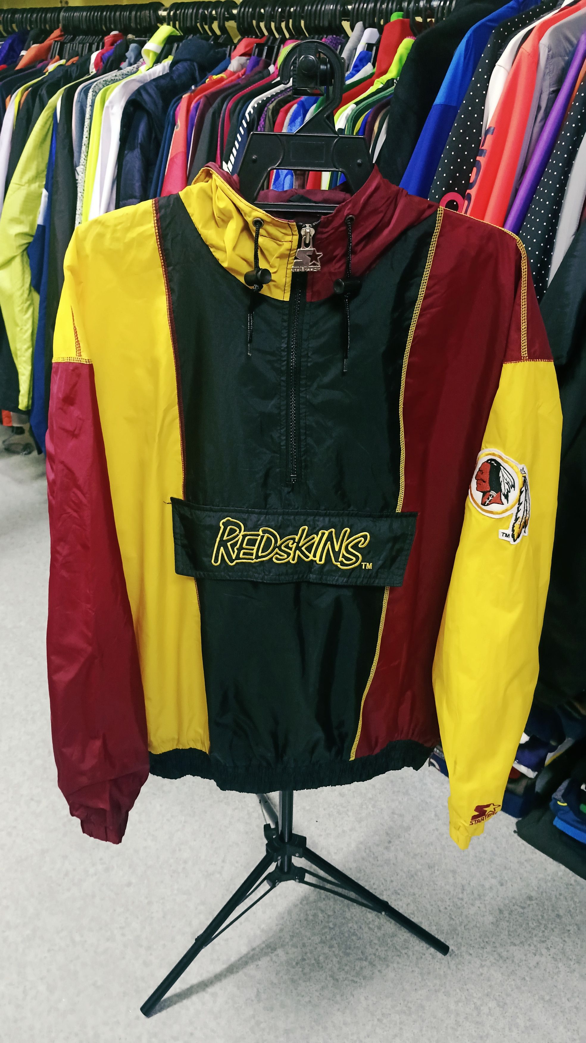 NFL × Starter Vtg Starter NFL Washington Redskins Halfzipper Windbreaker Size US L / EU 52-54 / 3 - 2 Thumbnail