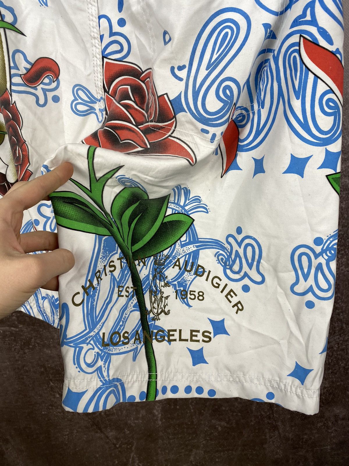 Christian Audigier × Ed Hardy × Vintage Ed hardy vintage rare logo shorts y2k Size US 32 / EU 48 - 4 Thumbnail