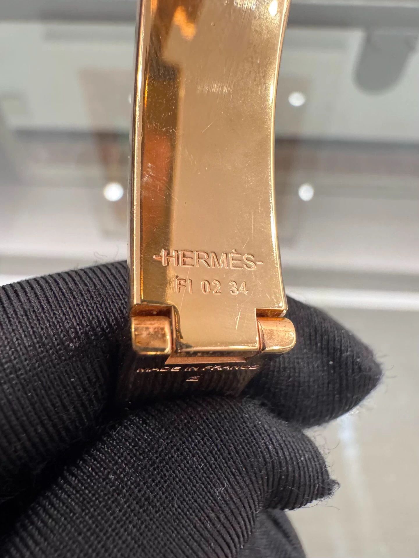 Hermes Hermes Clic H Pink Enamel Gold Clasp Bracelet PM Size ONE SIZE - 7 Thumbnail