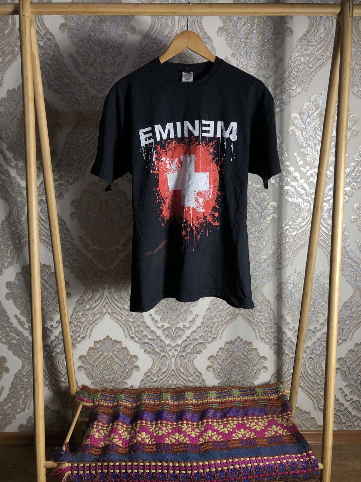 VERY RARE EMINEM 8 MILE BIG LOGO T-SHIRT VINTAGE Y2K 90s RAP