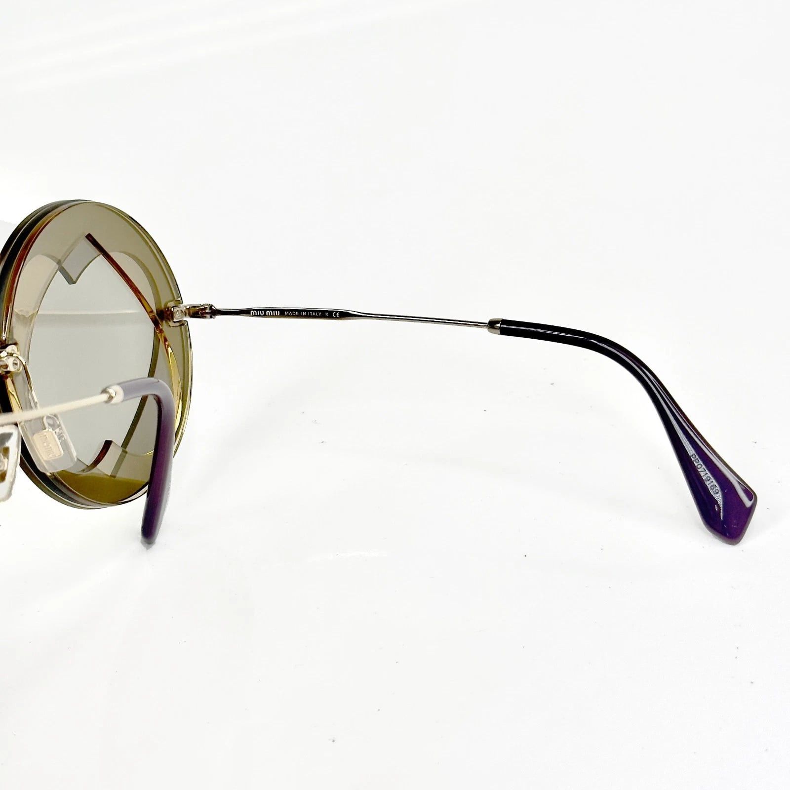 Miu Miu MIU MIU 01S MU01SS Overlapping Game Hazelnut Beige Mirror Size ONE SIZE - 7 Thumbnail