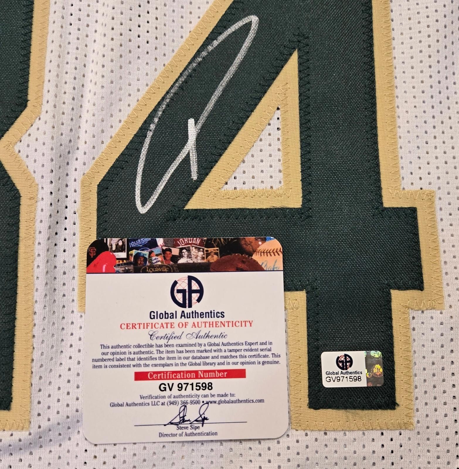 Other Giannis Antetokounmpo Custom Basketball Jersey With COA Size ONE SIZE - 4 Thumbnail