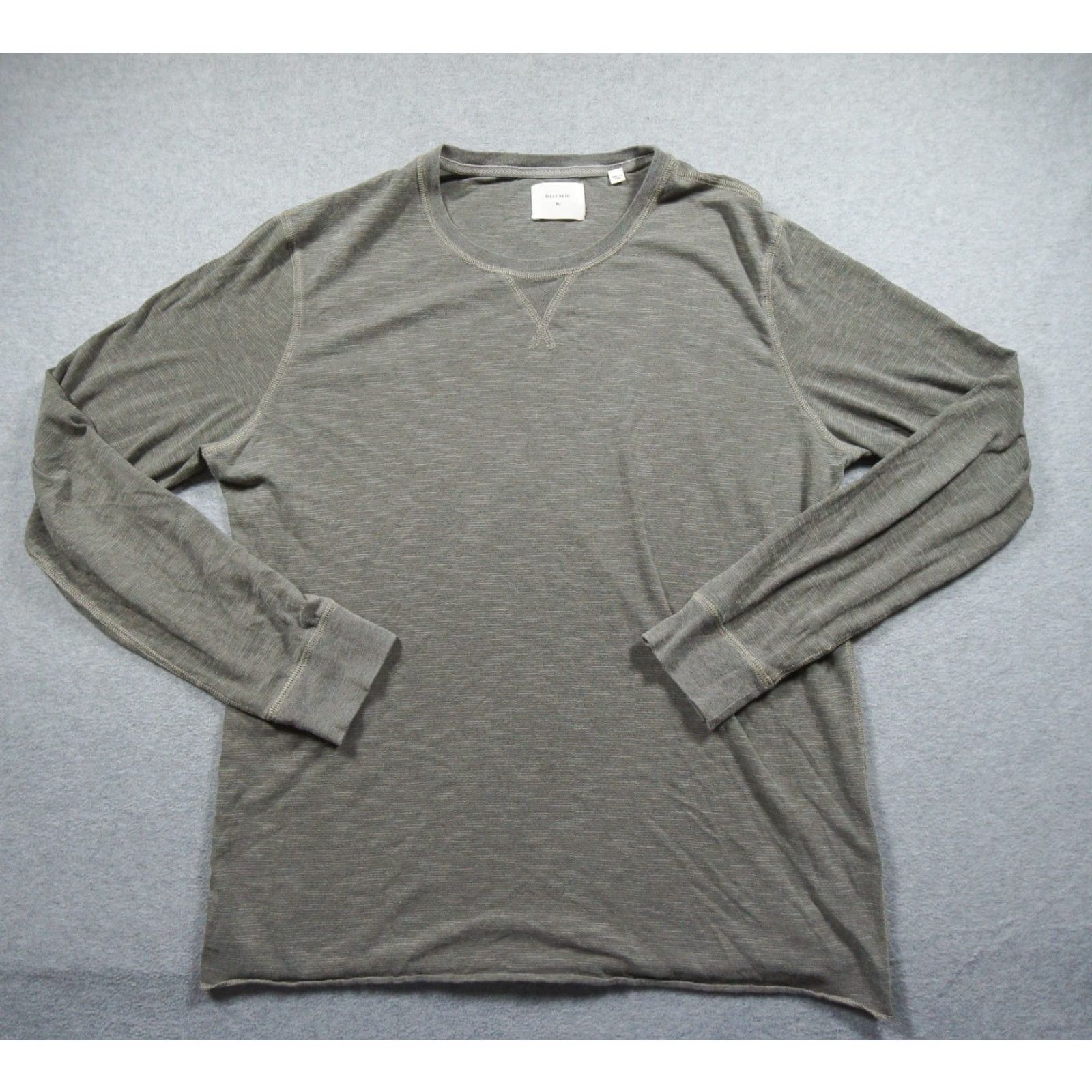 Billy Reid Billy Reid Shirt Mens XL Gray Long Sleeve Lightweight Crewneck Casual Adult Shirt Size US XL / EU 56 / 4 - 2 Thumbnail