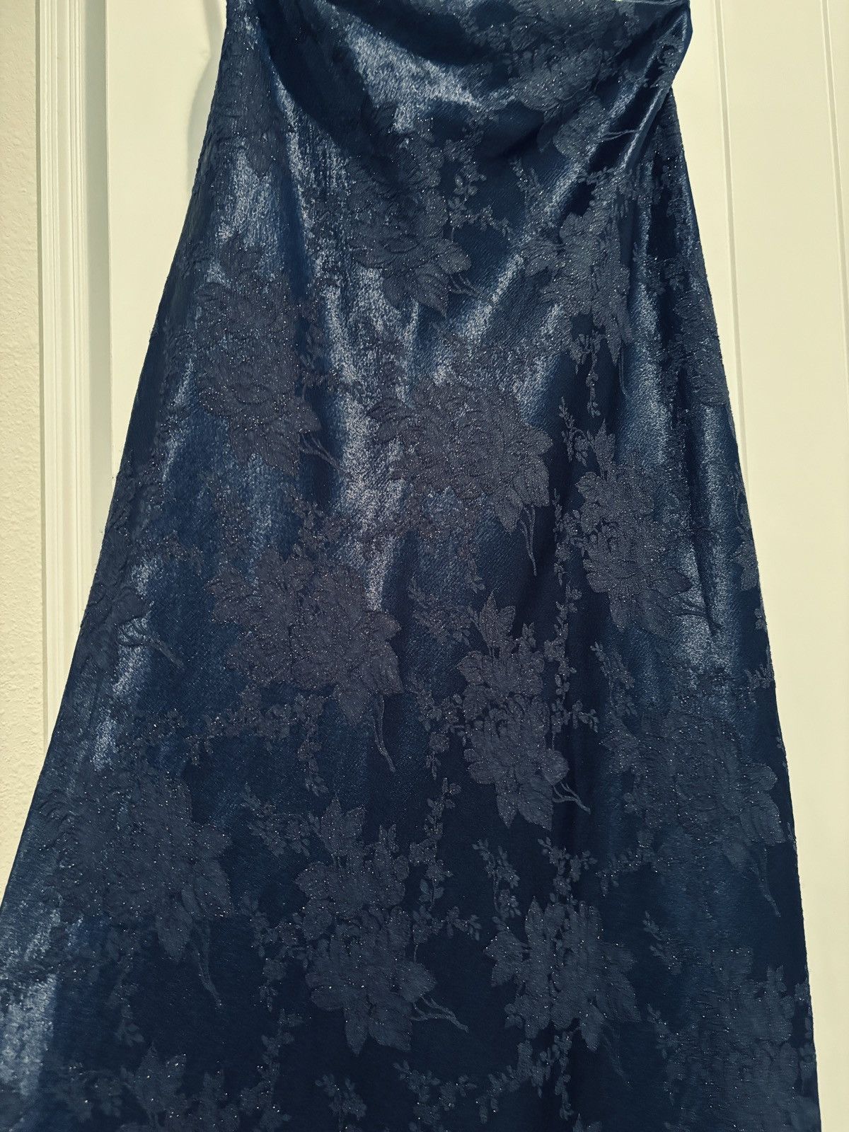 Other Vintage 1990’s RARE “SCENE” Maxi Skirt Blue Brocade. Small Size 27" / US 4 / IT 40 - 4 Thumbnail