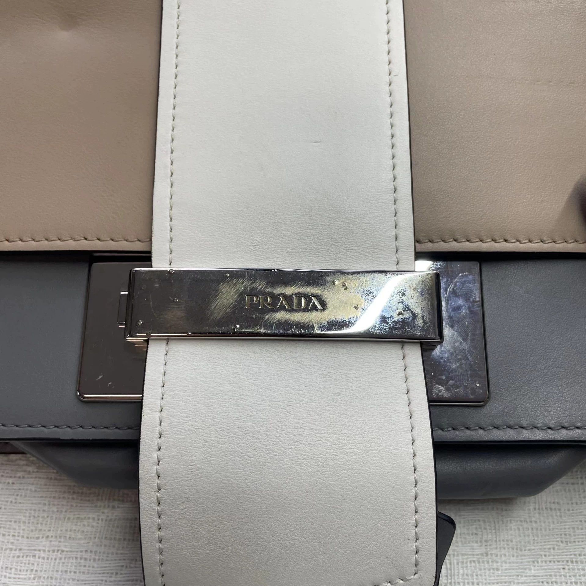 Prada Prada Colorblock Leather Cross Bag Women's 22x14x6 98N Size ONE SIZE - 3 Thumbnail
