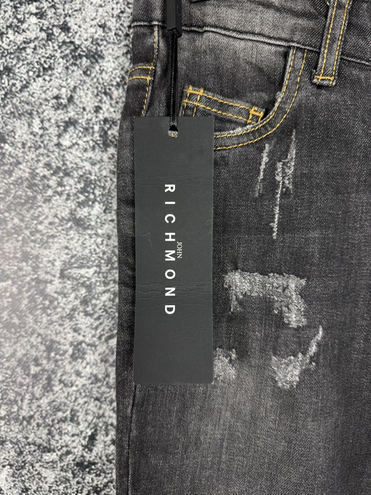 John Richmond John Richmond Denim BP14 Nero Skinny Jeans Fortaleza Italy Size 38" / US 16 / IT 52 - 6 Thumbnail