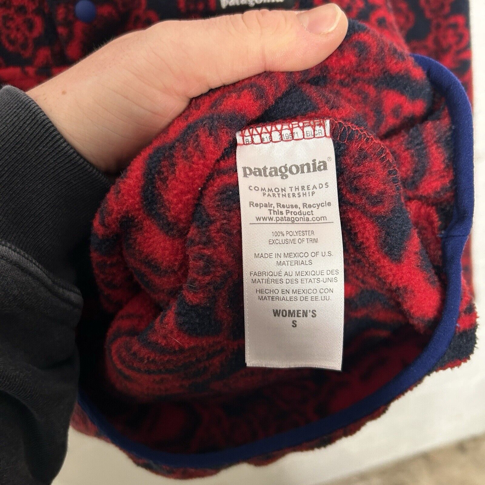 Patagonia Patagonia Synchilla Floral Rose Snap-T Fleece Jacket Size S / US 4 / IT 40 - 5 Thumbnail