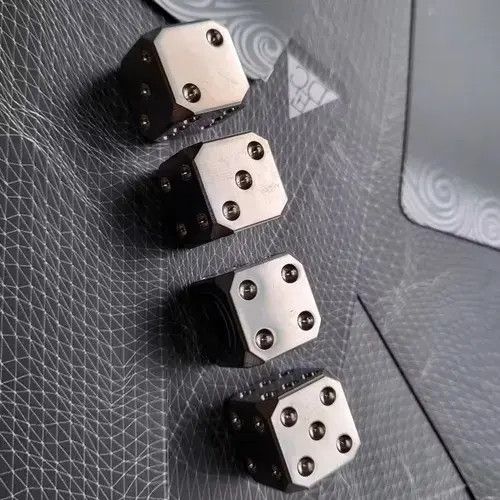 Other 2pcs Titanium Alloy Dice Creative Dice Outdoor Small Toy Size ONE SIZE - 3 Thumbnail