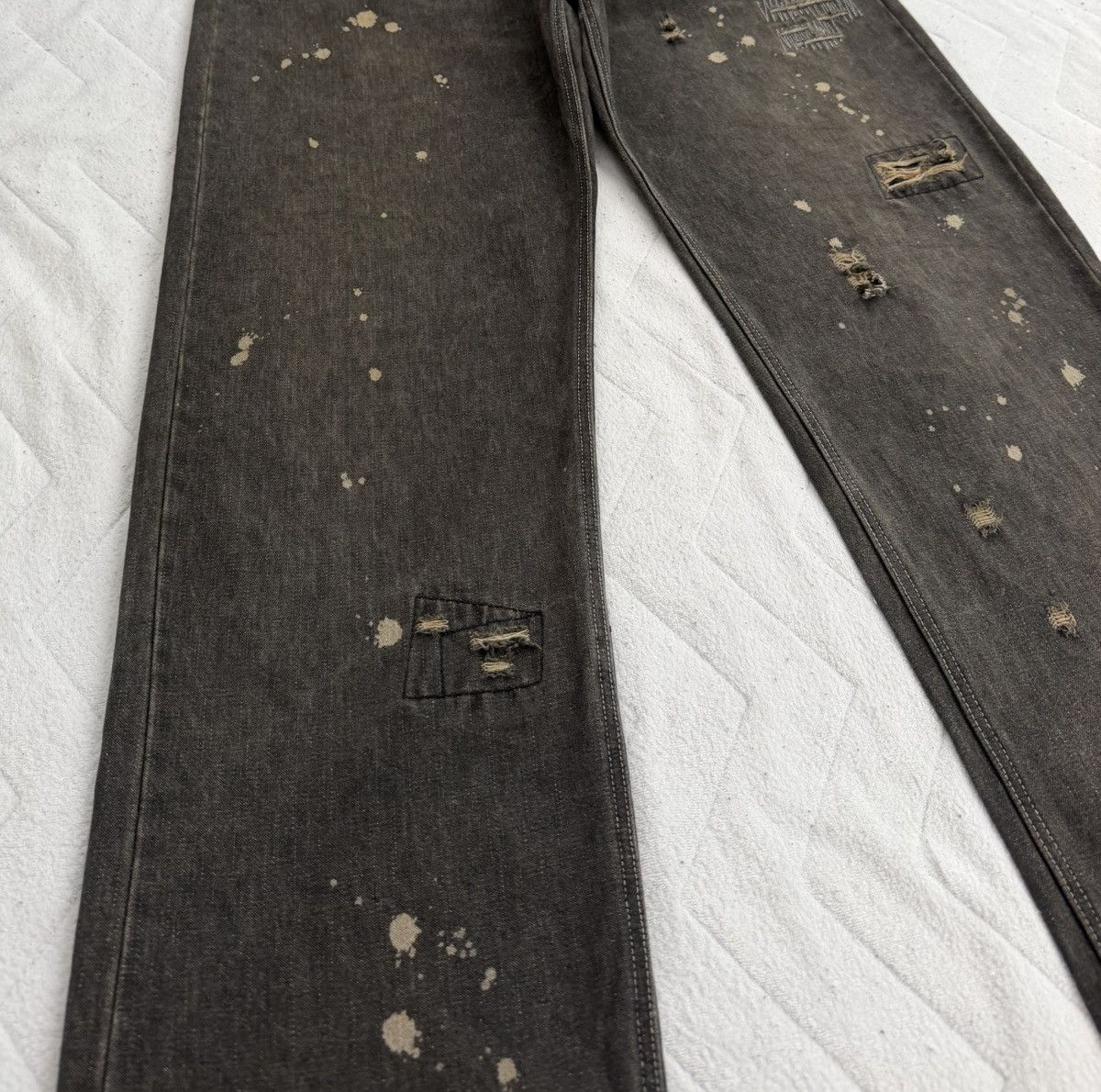 Japanese Brand BA-TSU Distressed Denim Jeans Wash Japanese Paint Splatter Size US 32 / EU 48 - 3 Thumbnail