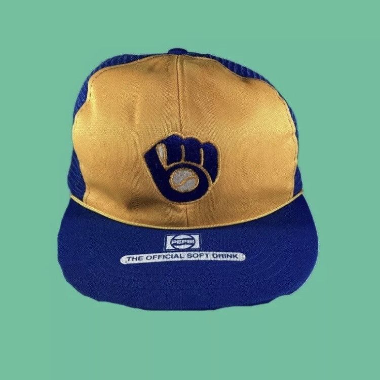 MLB × Vintage Vintage Milwaukee Brewers Trucker Snap Back Hat Two Tone Size ONE SIZE - 2 Thumbnail
