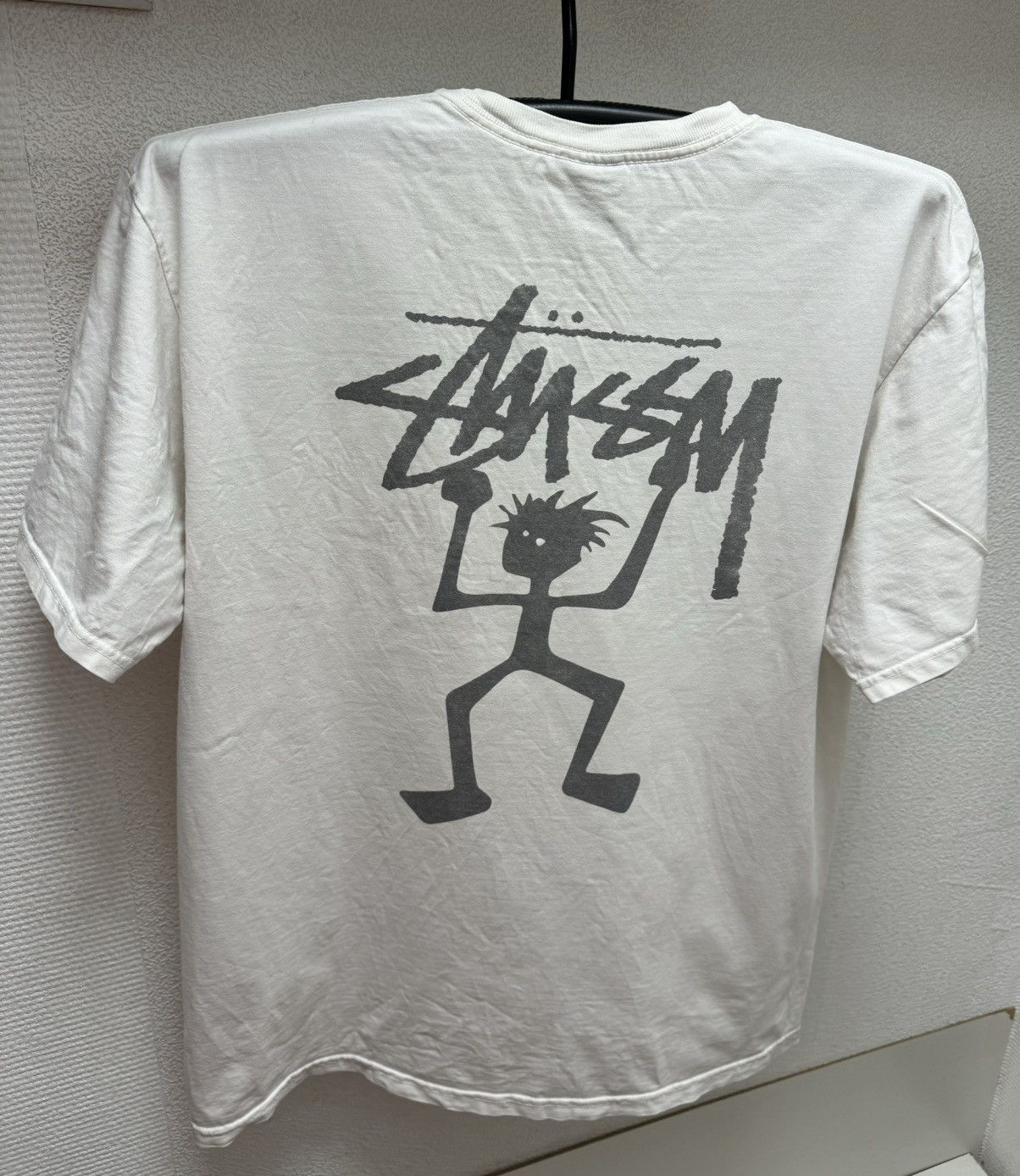 Stussy big logo vintage white t-shirt L sz madeinusa