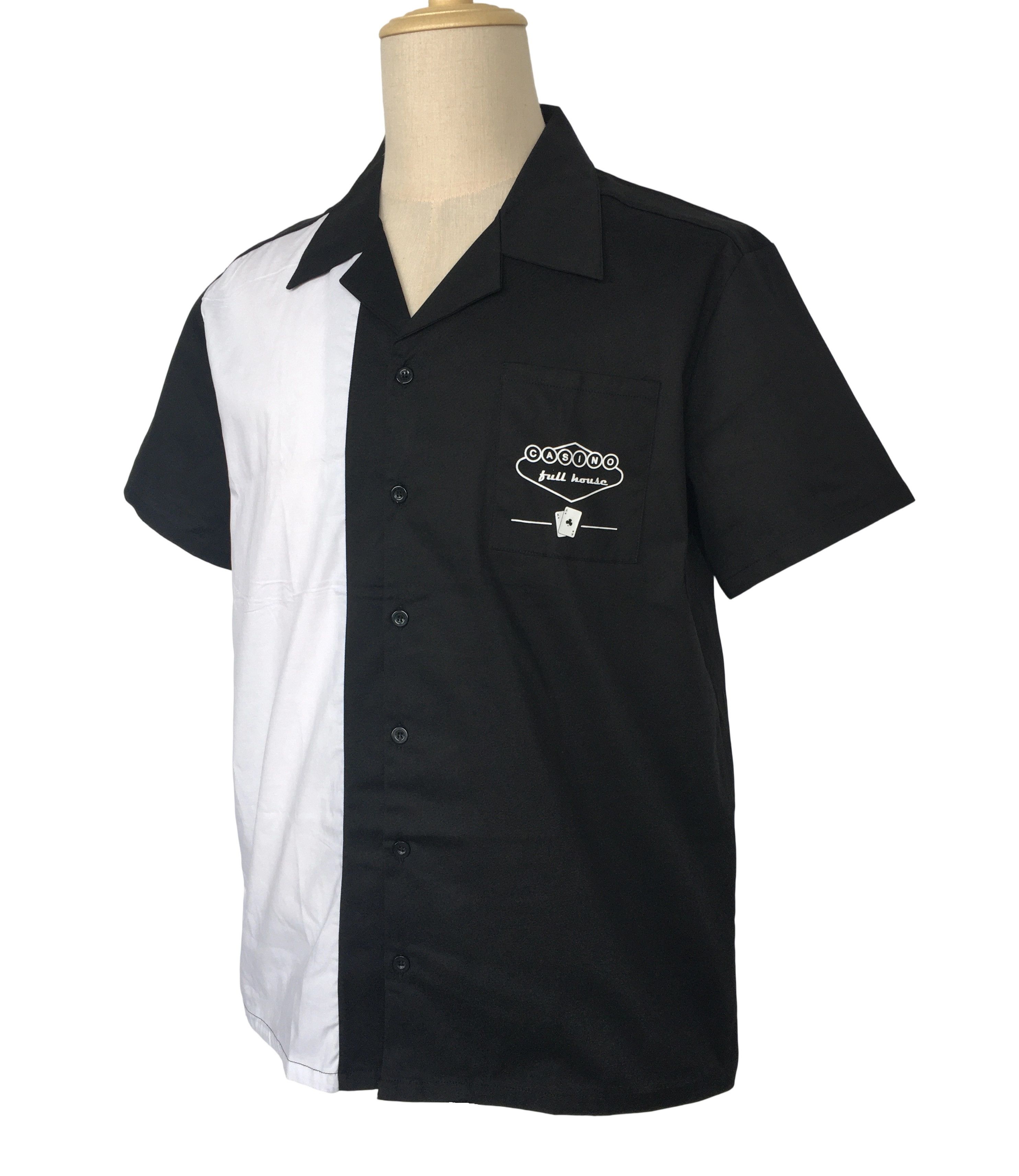 Other Black Shirts,Short Sleeves,Poker Print On The Pocket Size US XL / EU 56 / 4 - 2 Thumbnail