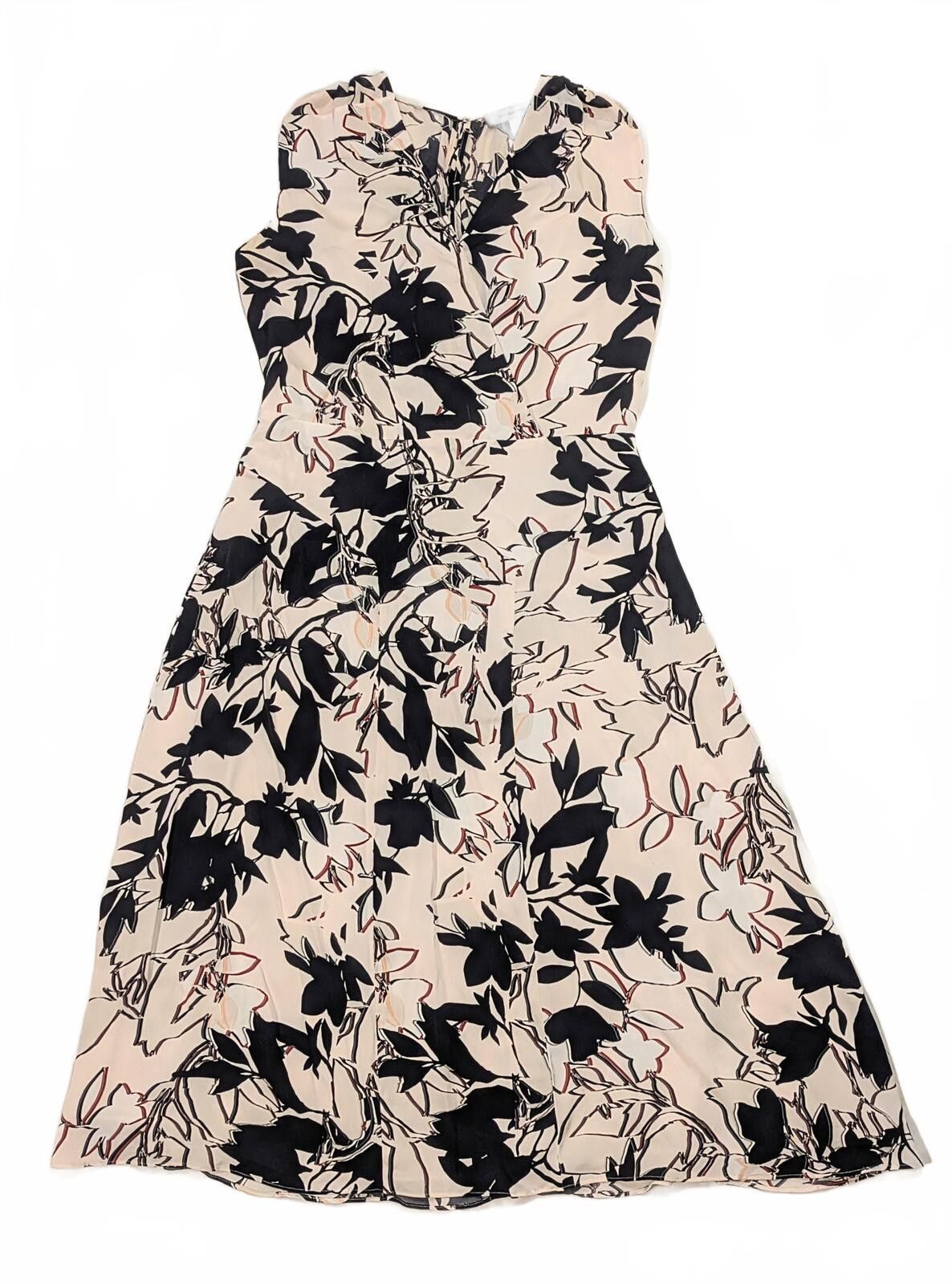 Other Classiques Entier White Black Floral Silk Dress Size 6 Size M / US 6-8 / IT 42-44 - 1 Thumbnail