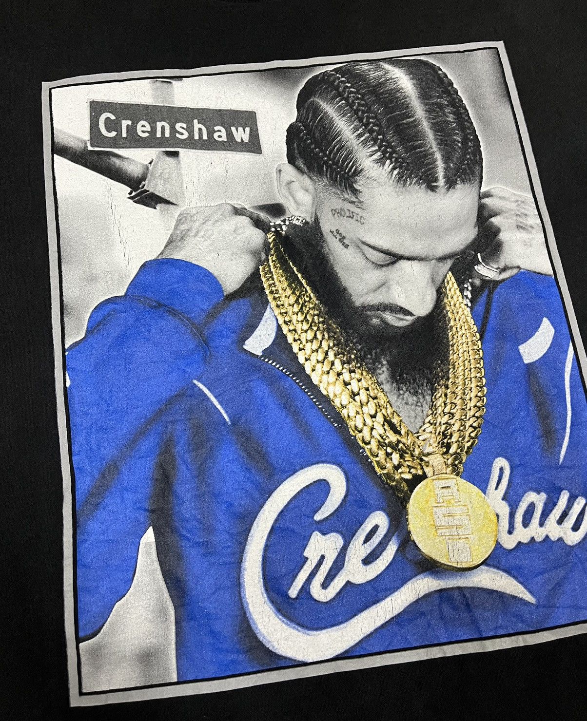 NIPSEY HUSSLE x CRENSHAW Rap Tees Shirt x Rare