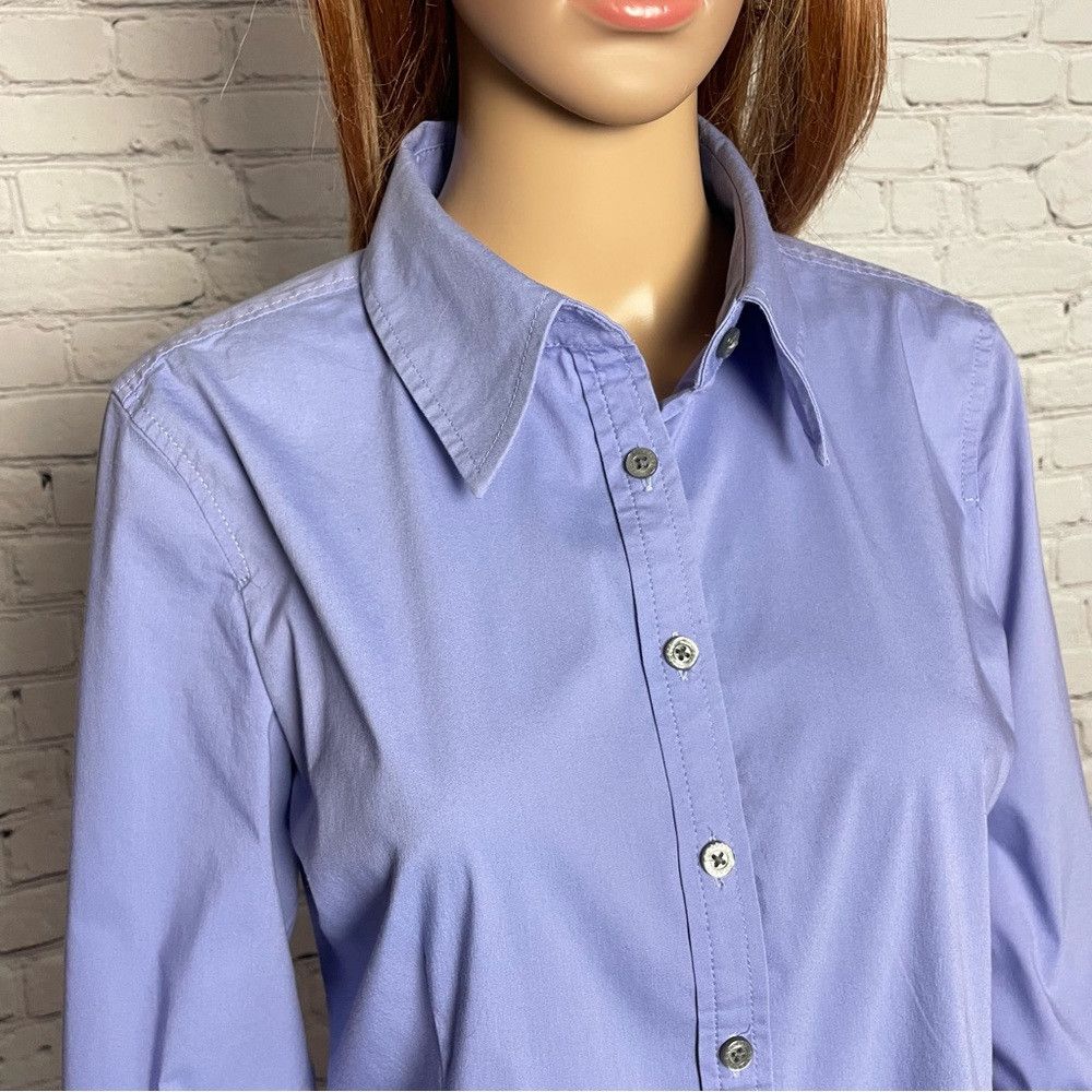 Express Express Design Studio Long Sleeve Purple Cotton Shirt Size Size L / US 10 / IT 46 - 2 Thumbnail
