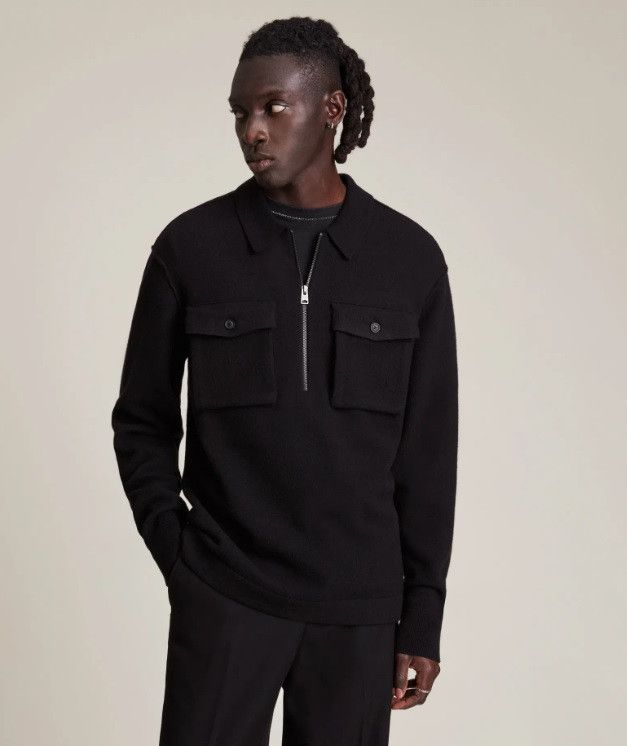 Allsaints AllSaints Tomas Wool Half Zip Sweater Jumper sz XL Size US L / EU 52-54 / 3 - 5 Thumbnail