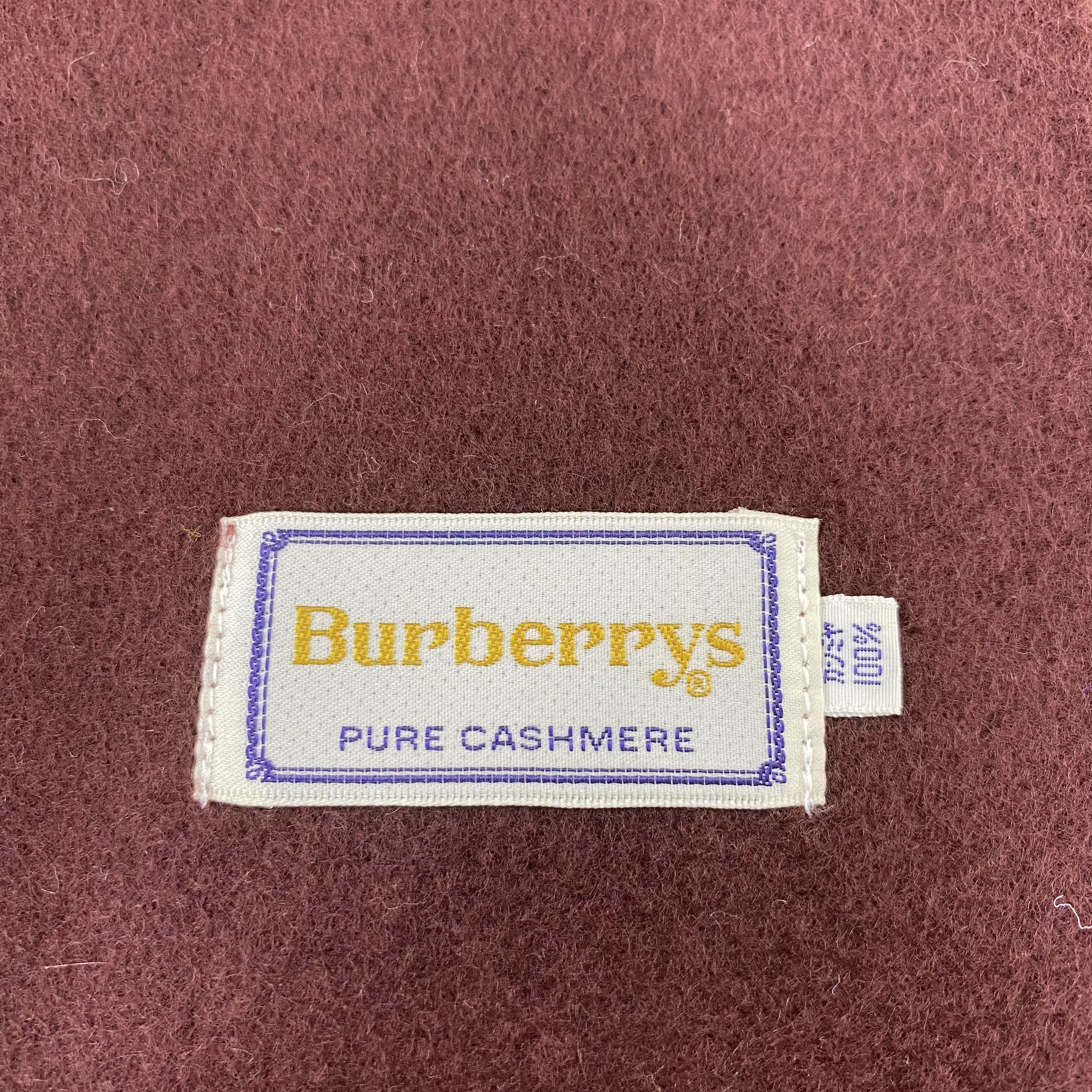 Burberry Vintage Burberry Pure Cashmere Scarf/Muffler/Neckwear-T1106 Size ONE SIZE - 6 Thumbnail